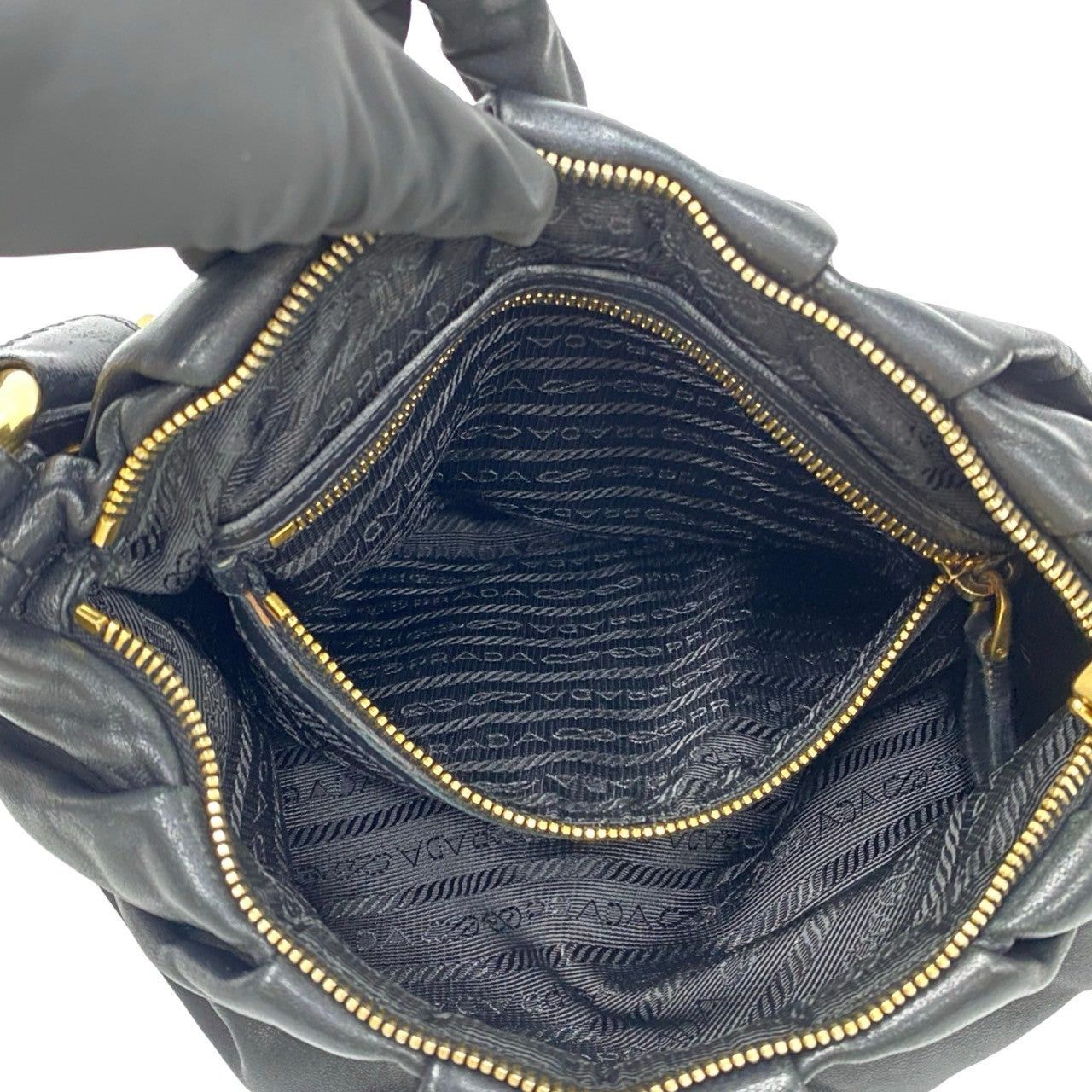 Prada Prada Shoulder Bag Black Leather Size ONE SIZE - 9 Thumbnail