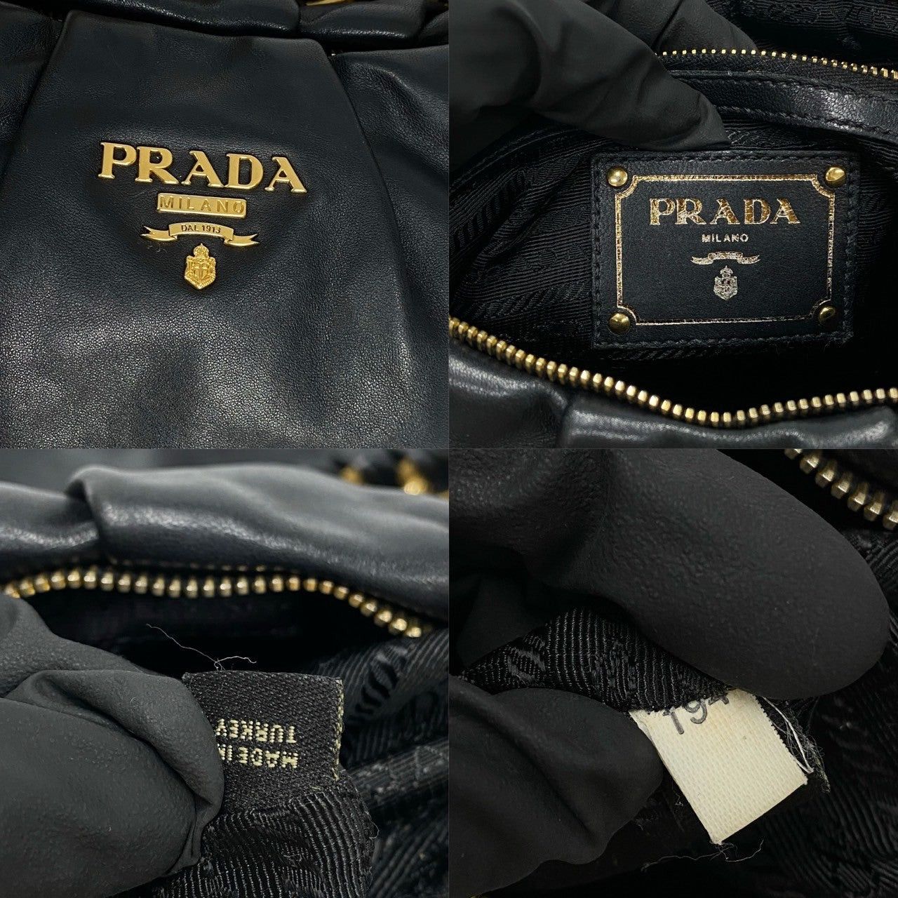 Prada Prada Shoulder Bag Black Leather Size ONE SIZE - 3 Thumbnail