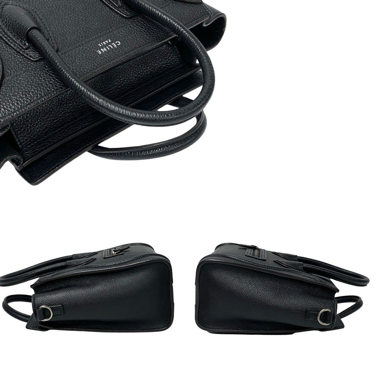 Celine Celine Shoulder Bag Black Leather Size ONE SIZE - 5 Thumbnail