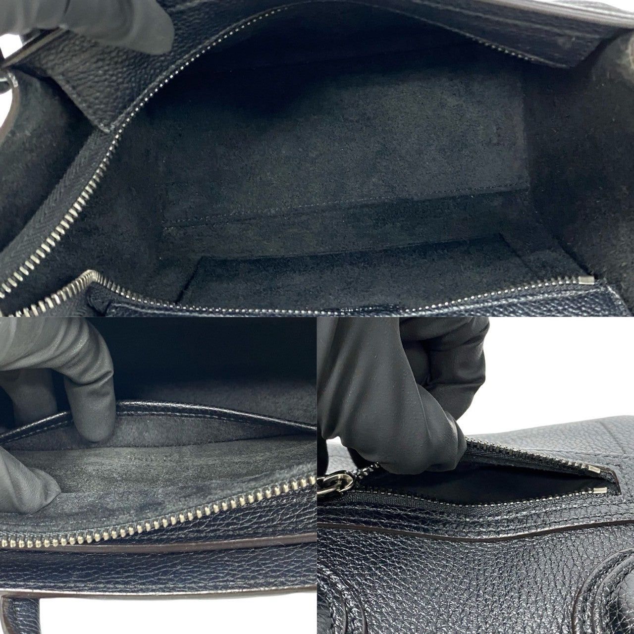 Celine Celine Shoulder Bag Black Leather Size ONE SIZE - 8 Thumbnail