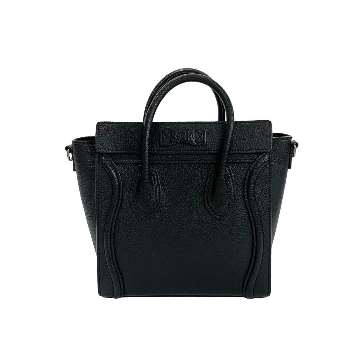Celine Celine Shoulder Bag Black Leather Size ONE SIZE - 4 Thumbnail