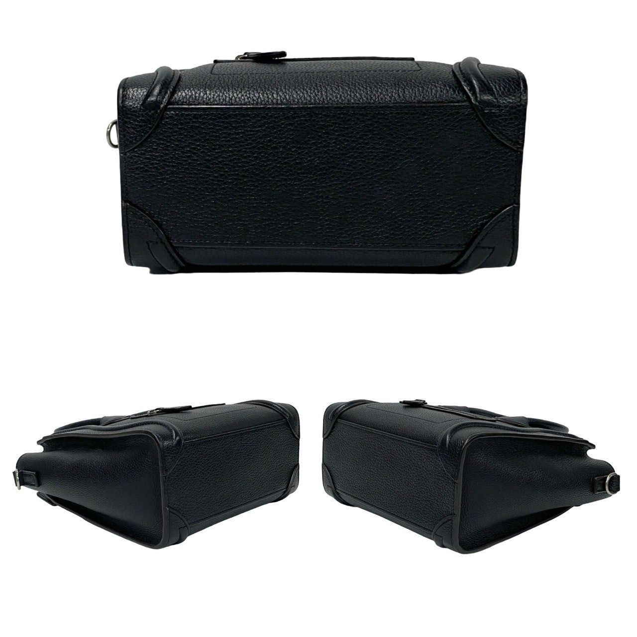 Celine Celine Shoulder Bag Black Leather Size ONE SIZE - 6 Thumbnail