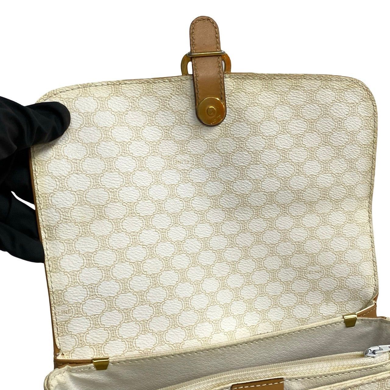 Celine Celine Shoulder Bag White Leather Size ONE SIZE - 8 Thumbnail