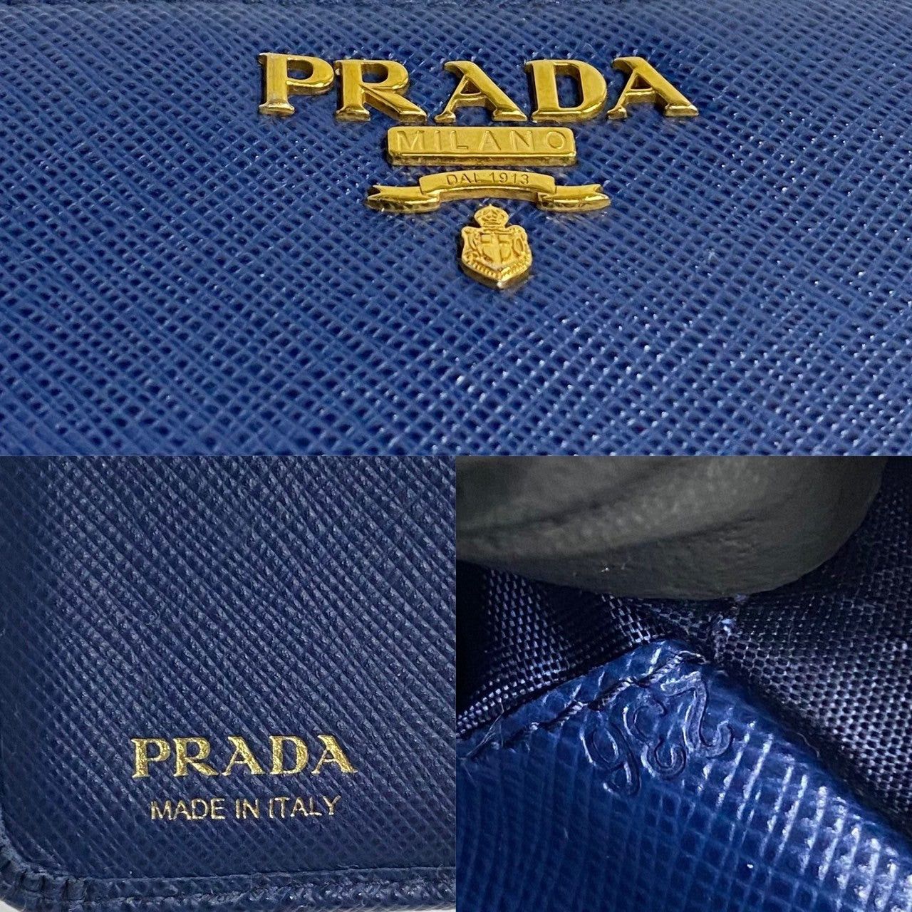 Prada Prada Wallet Blue Leather Size ONE SIZE - 2 Thumbnail
