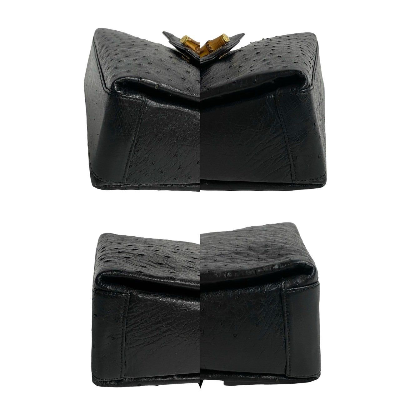 Gucci Gucci Handbag Black Ostrich Size ONE SIZE - 7 Thumbnail