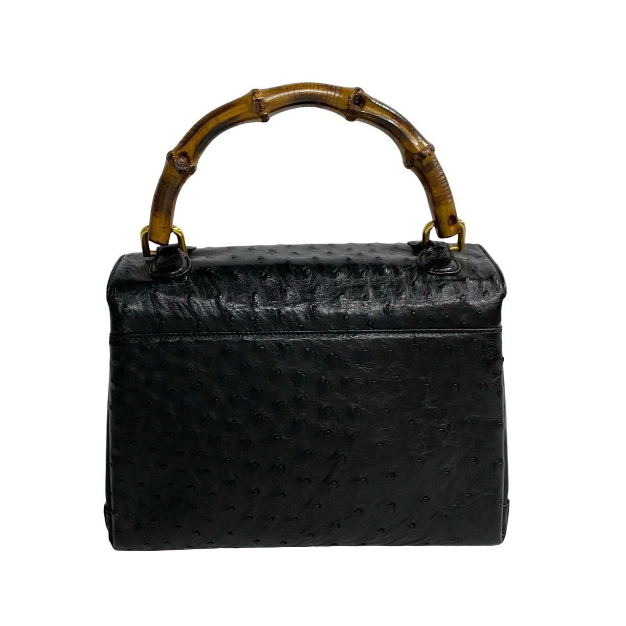 Gucci Gucci Handbag Black Ostrich Size ONE SIZE - 4 Thumbnail