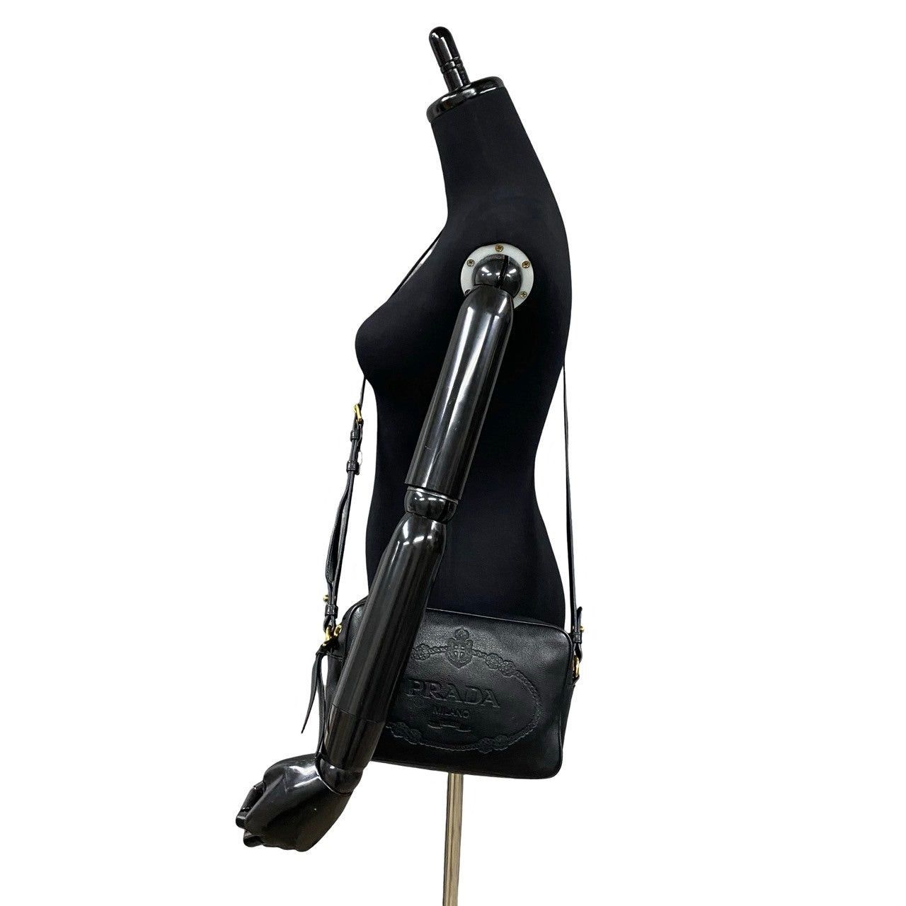 Prada Prada Shoulder Bag Black Leather Size ONE SIZE - 2 Thumbnail
