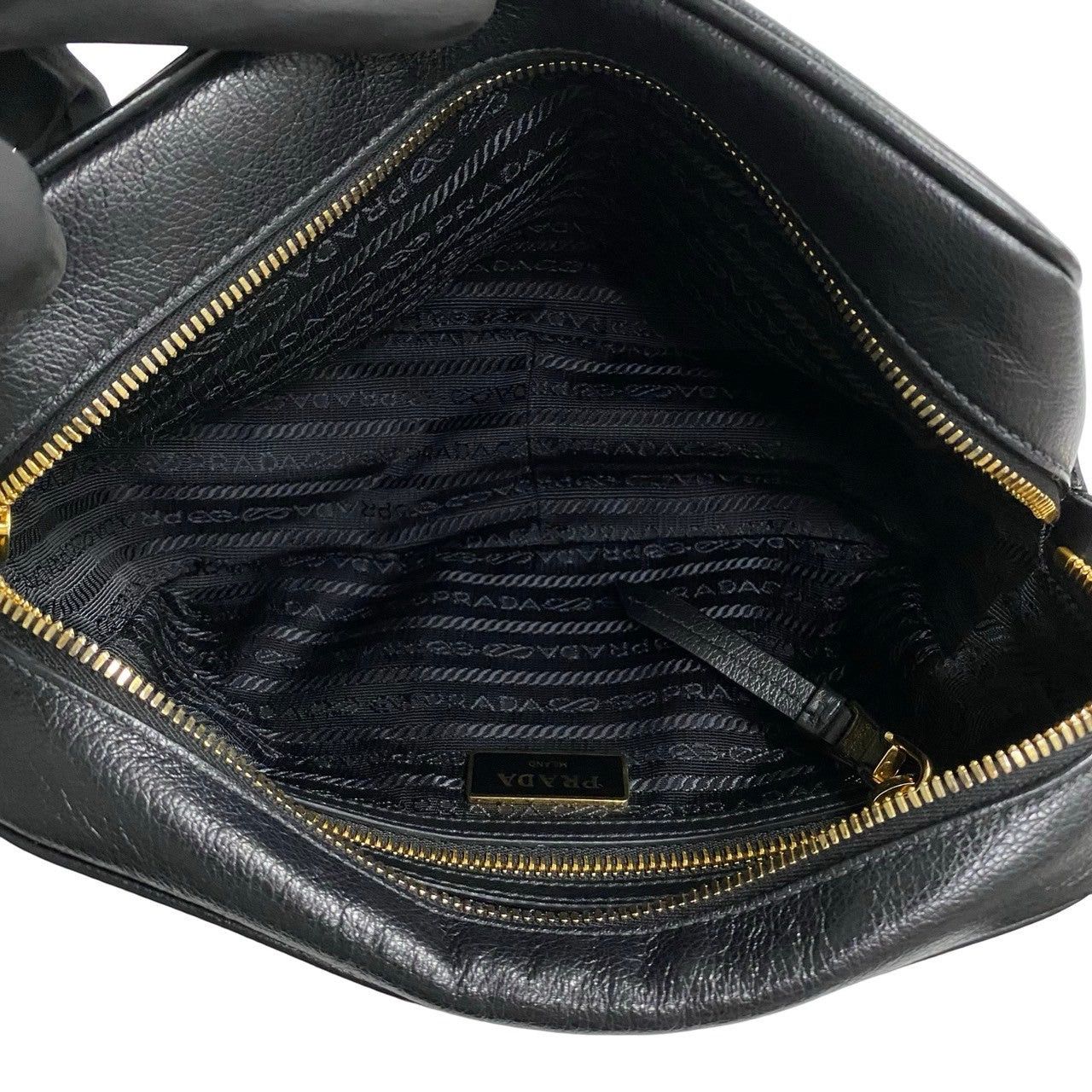 Prada Prada Shoulder Bag Black Leather Size ONE SIZE - 8 Thumbnail