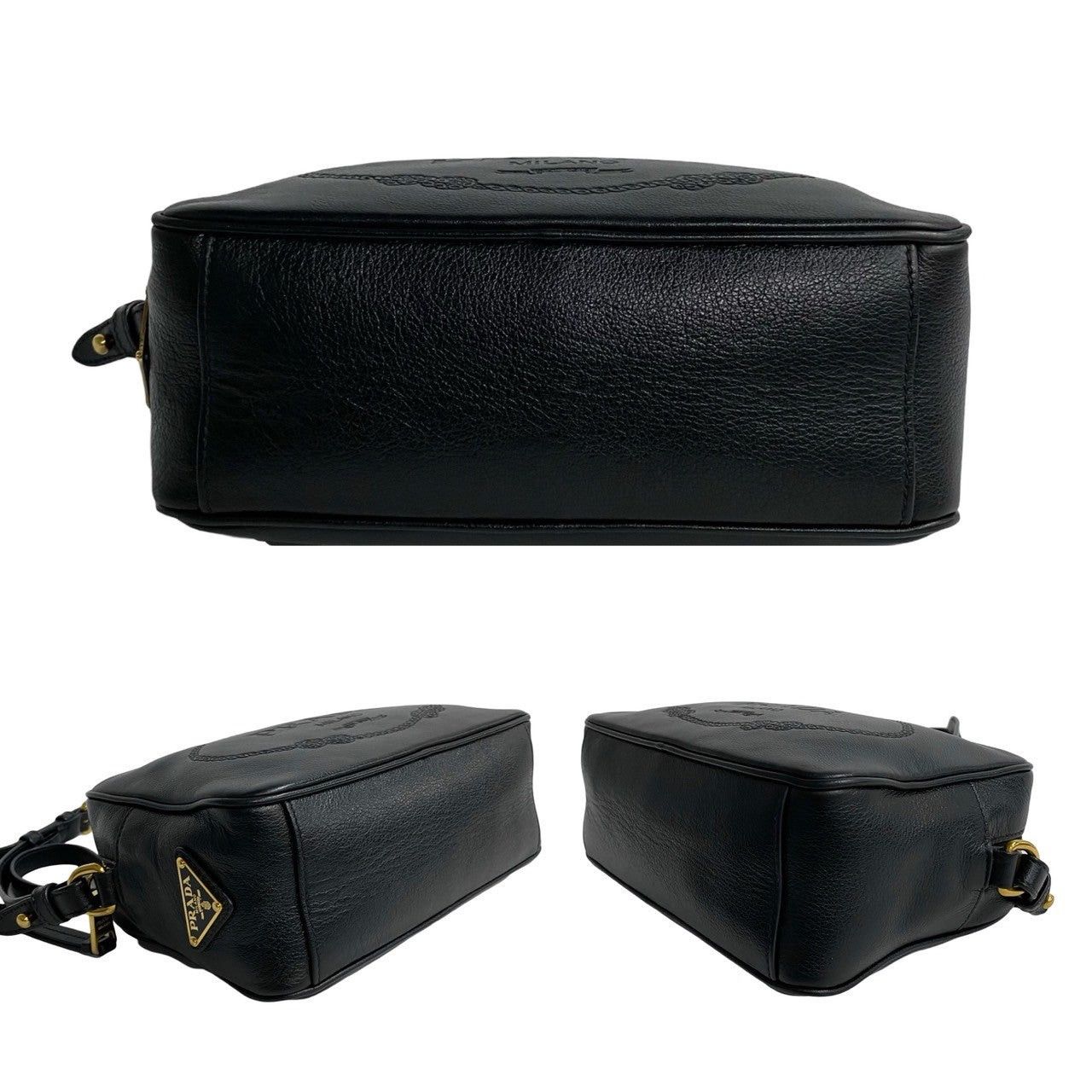 Prada Prada Shoulder Bag Black Leather Size ONE SIZE - 6 Thumbnail