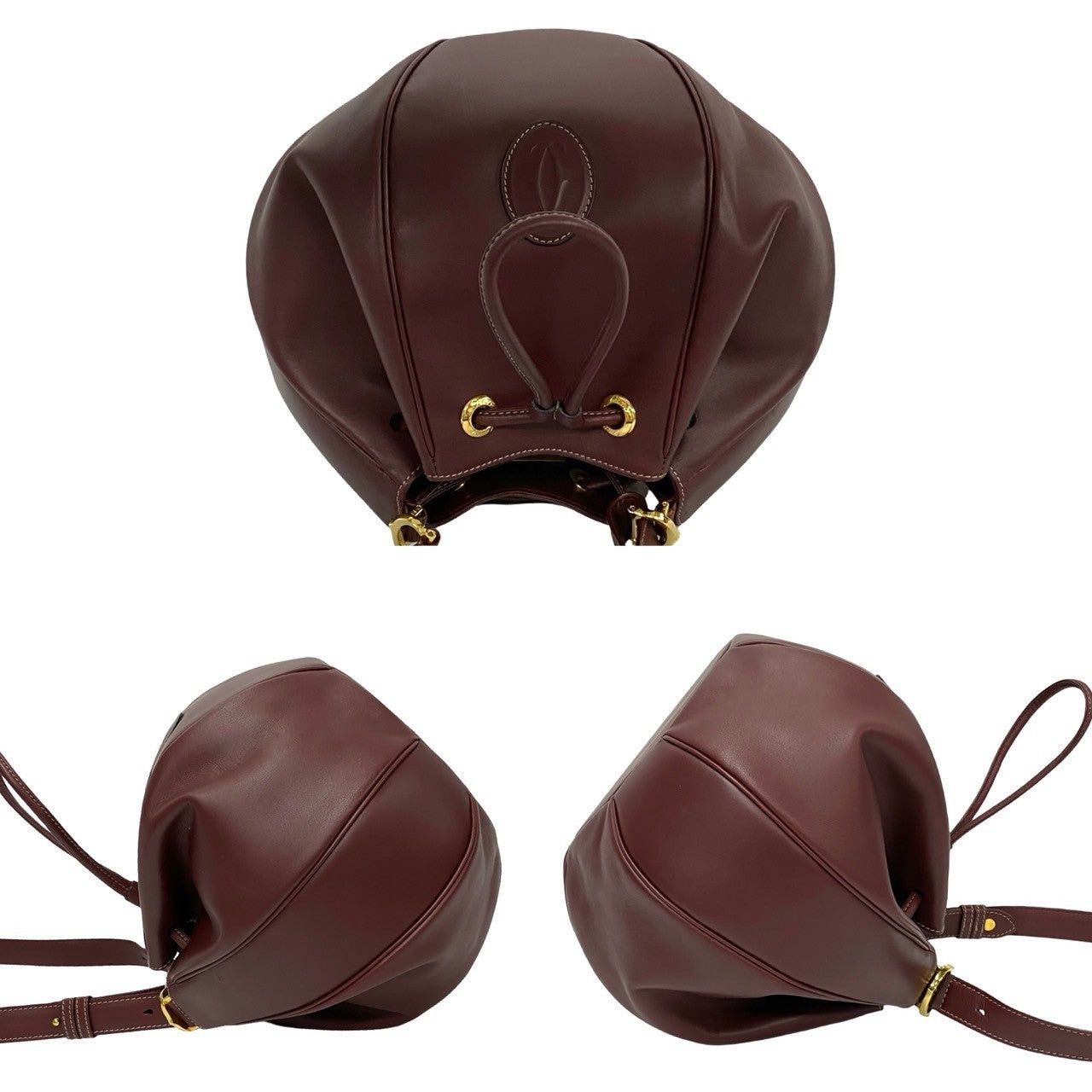 Cartier Cartier Shoulder Bag Bordeaux Leather Size ONE SIZE - 5 Thumbnail