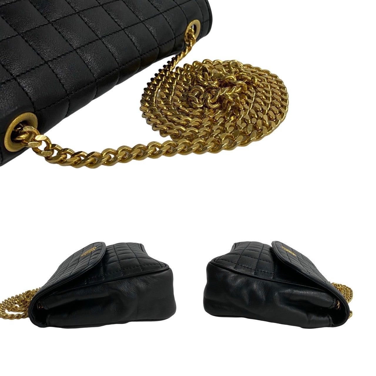 Celine Celine Shoulder Bag Black Leather Size ONE SIZE - 5 Thumbnail