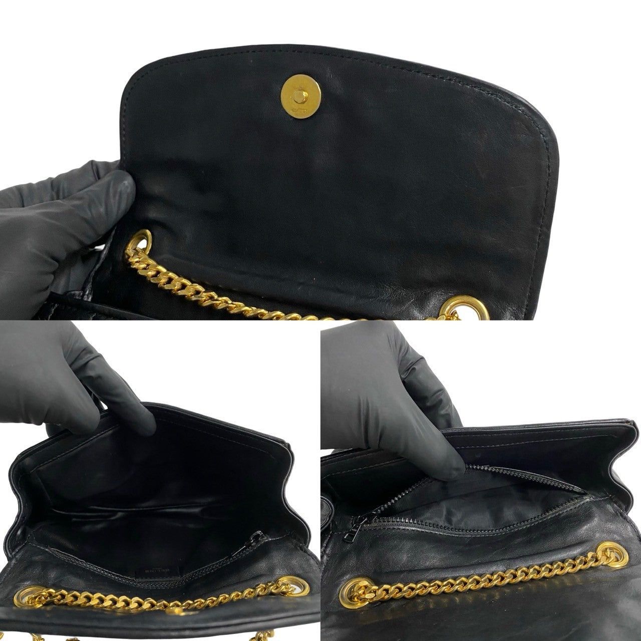 Celine Celine Shoulder Bag Black Leather Size ONE SIZE - 8 Thumbnail