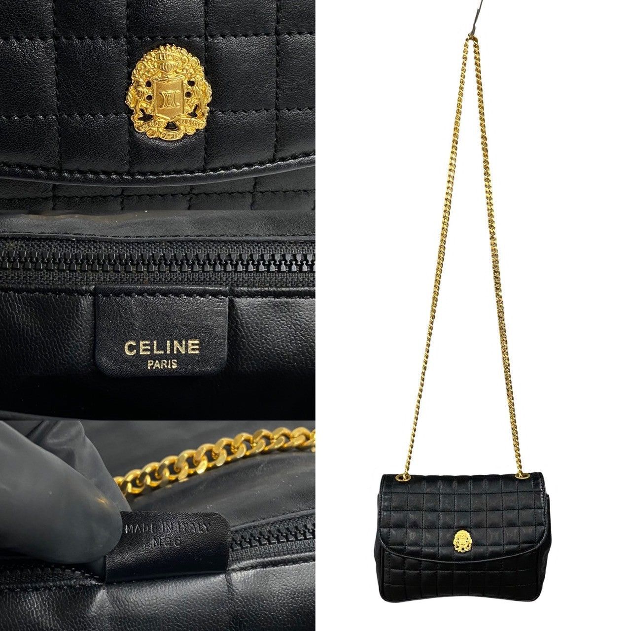 Celine Celine Shoulder Bag Black Leather Size ONE SIZE - 3 Thumbnail
