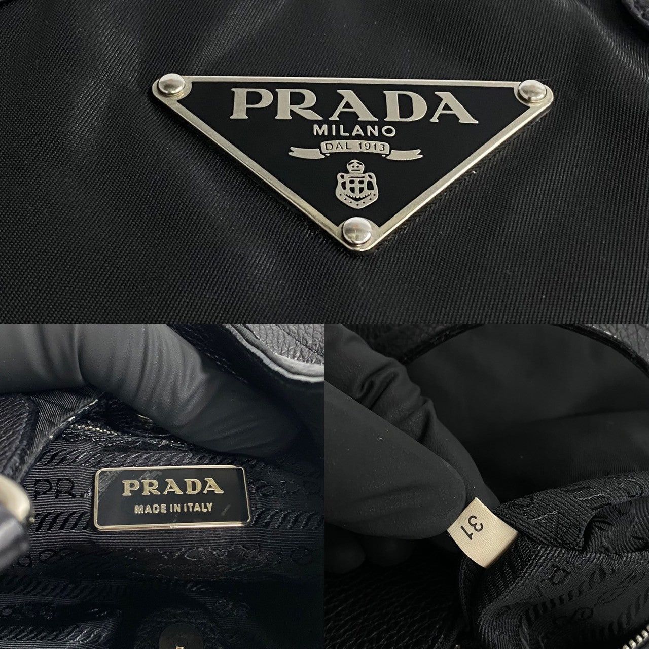 Prada Prada Handbag Black Nylon Size ONE SIZE - 3 Thumbnail