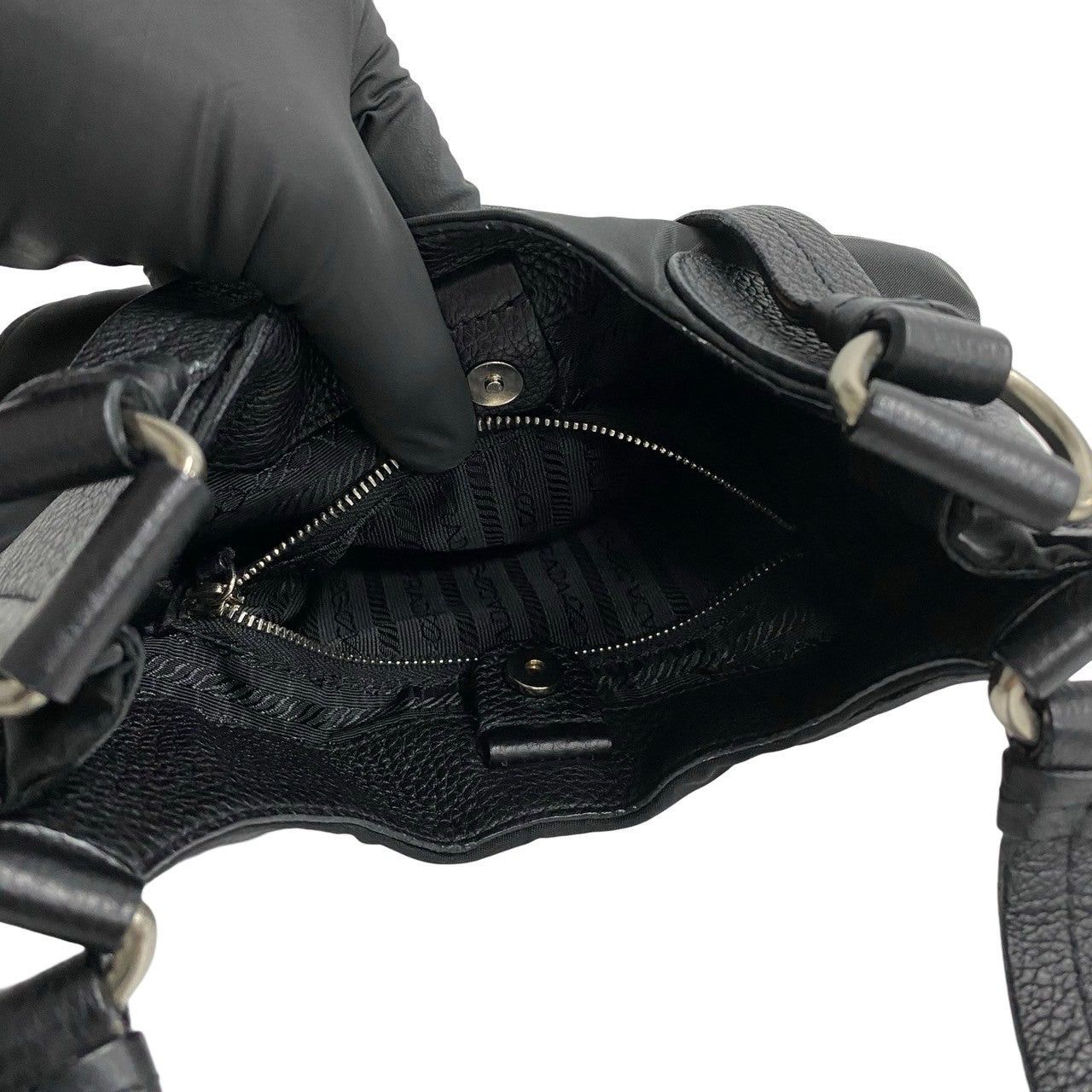 Prada Prada Handbag Black Nylon Size ONE SIZE - 9 Thumbnail