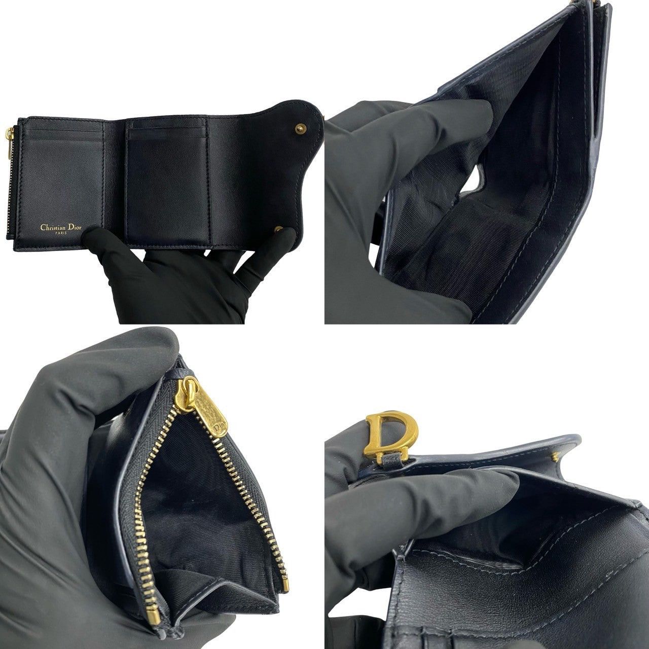 Dior Dior Wallet Black Leather Size ONE SIZE - 8 Thumbnail