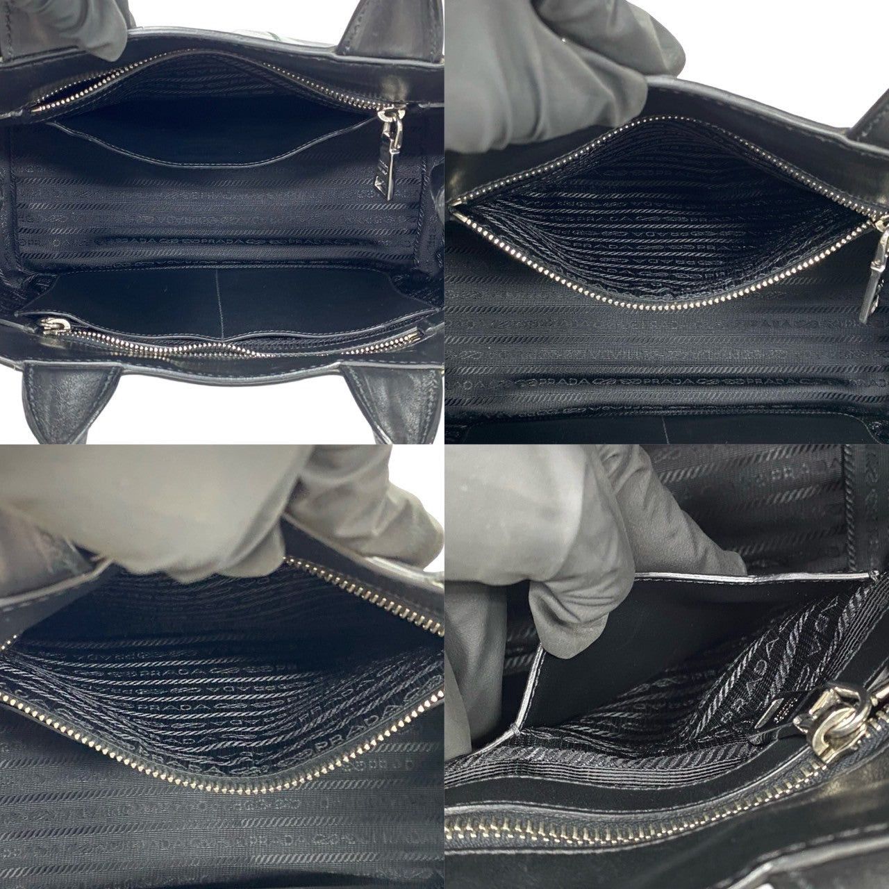 Prada Prada Shoulder Bag Black Leather Size ONE SIZE - 8 Thumbnail