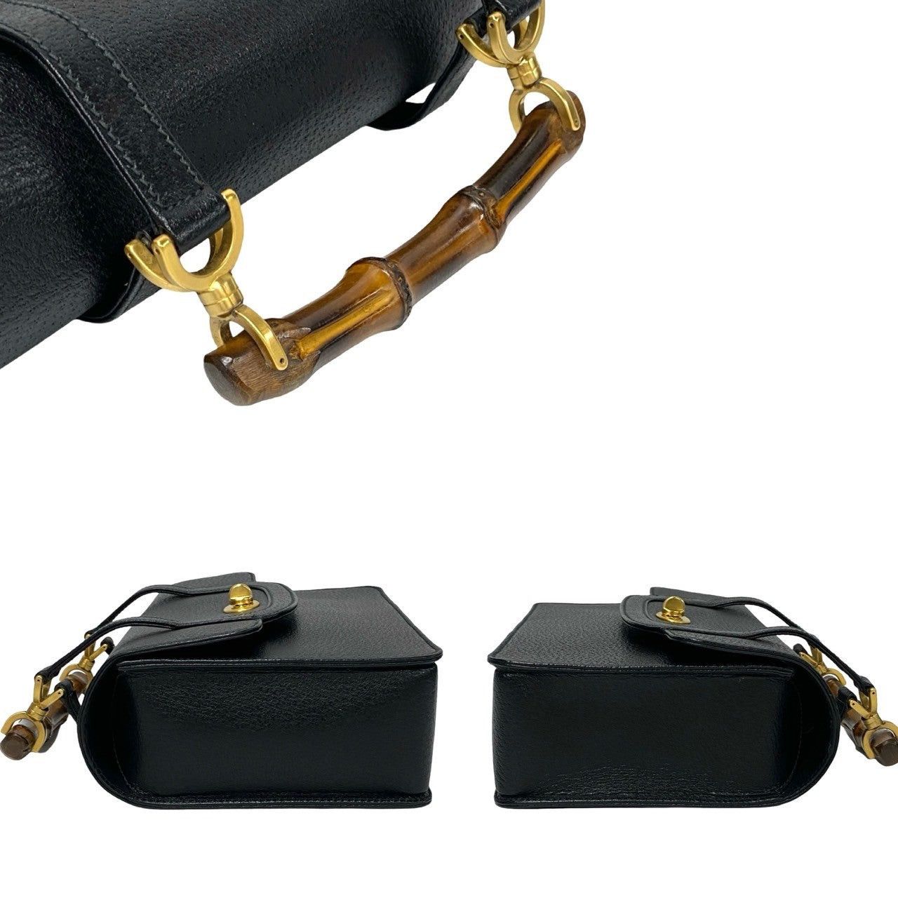 Gucci Gucci Shoulder Bag Black Leather Size ONE SIZE - 5 Thumbnail