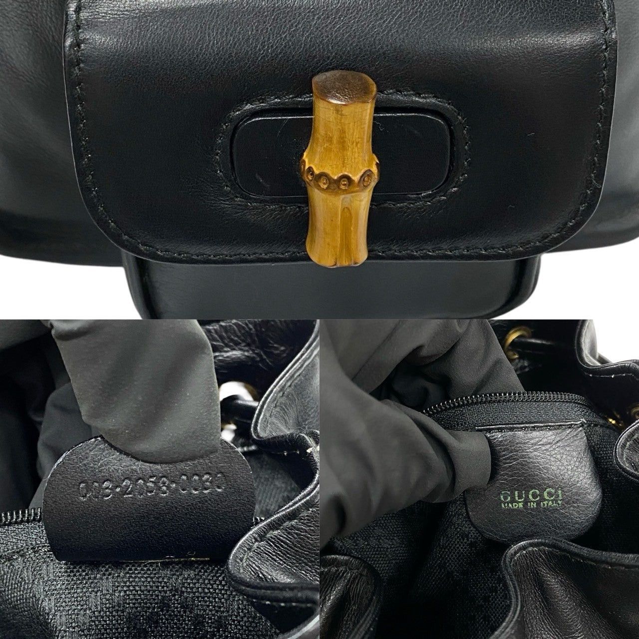 Gucci Gucci Backpack Black Leather Size ONE SIZE - 3 Thumbnail