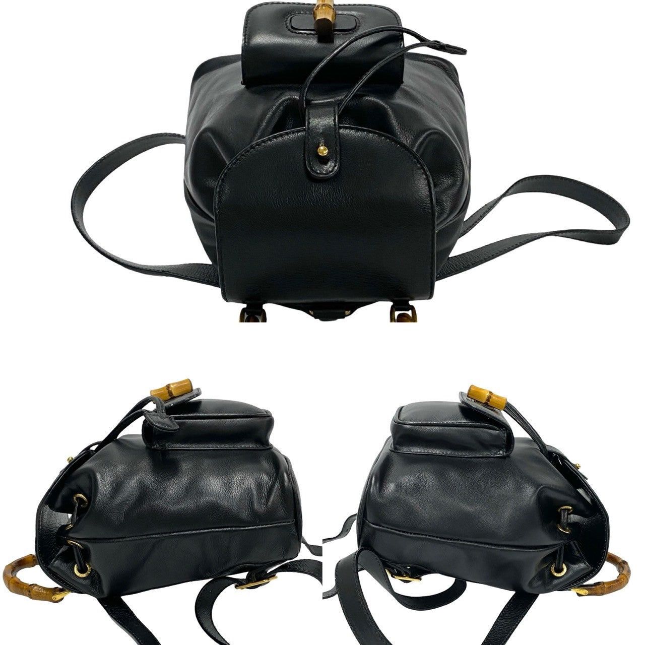 Gucci Gucci Backpack Black Leather Size ONE SIZE - 5 Thumbnail