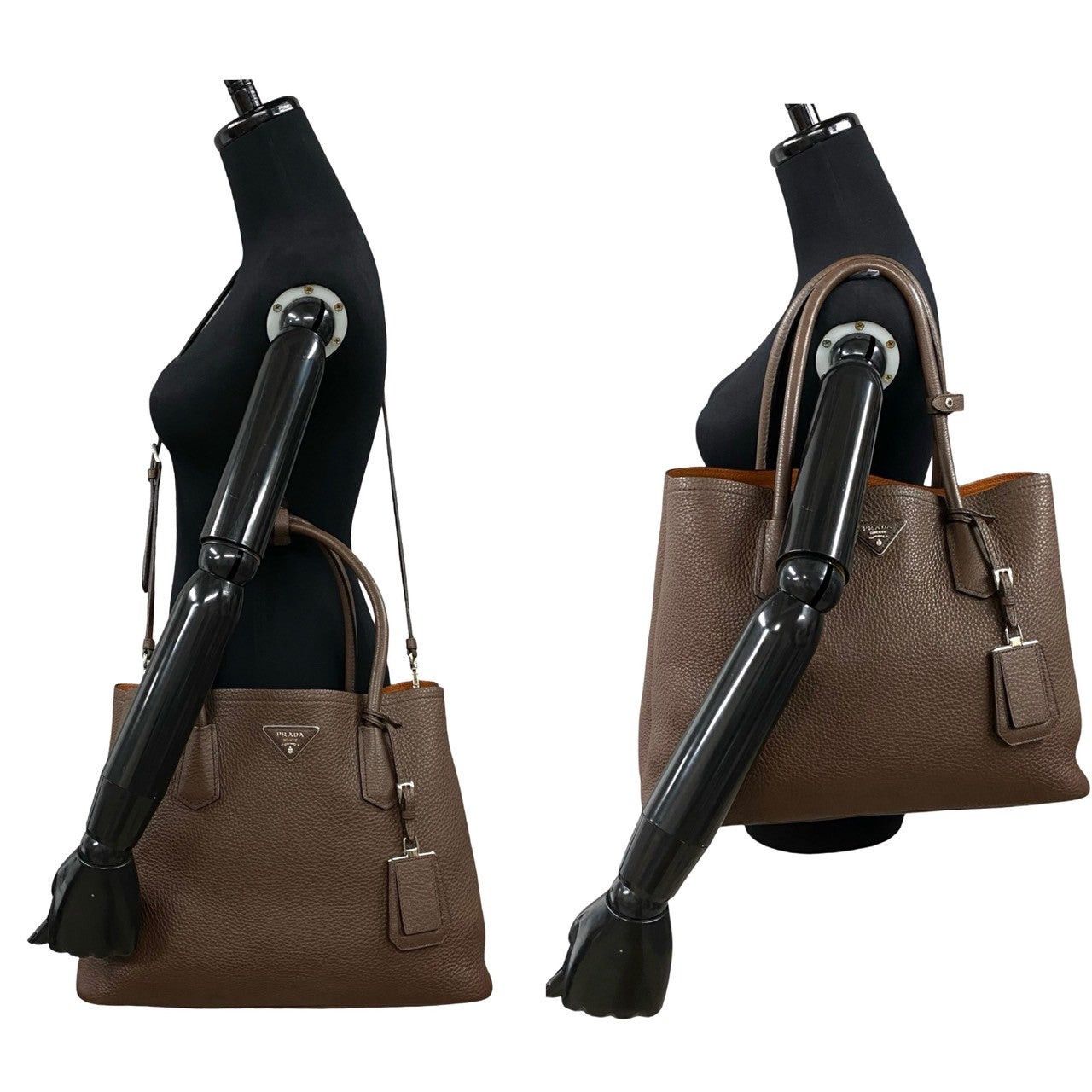 Prada Prada Shoulder Bag Brown Leather Size ONE SIZE - 2 Thumbnail