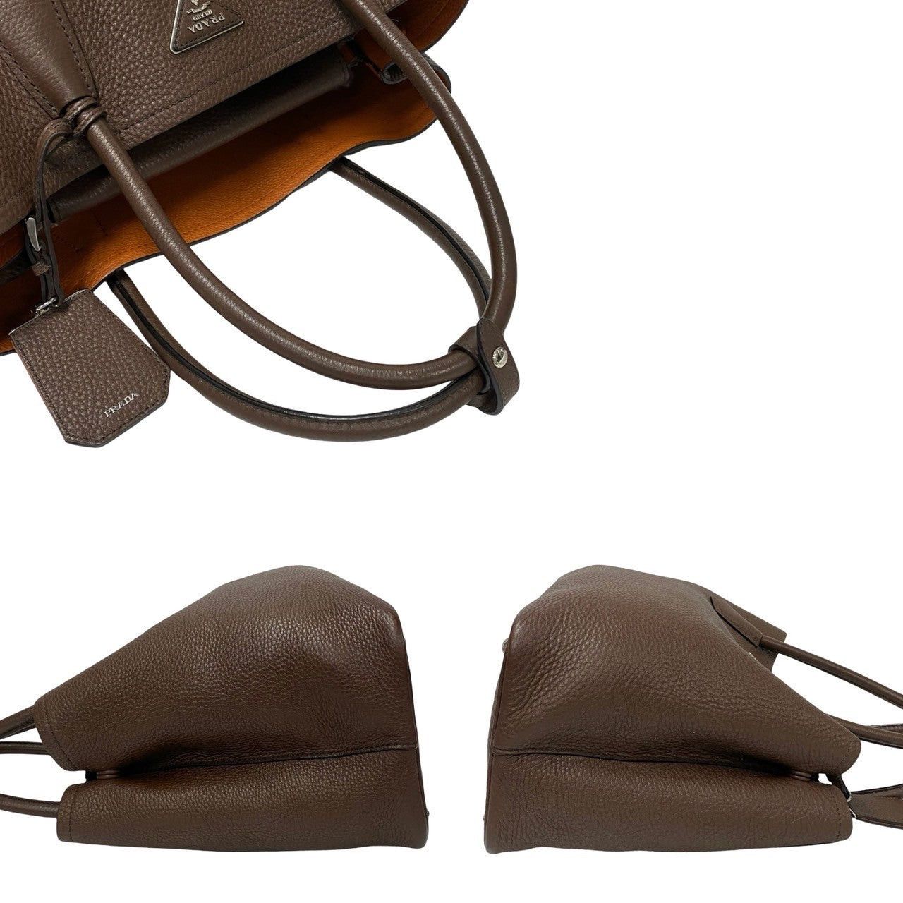 Prada Prada Shoulder Bag Brown Leather Size ONE SIZE - 5 Thumbnail