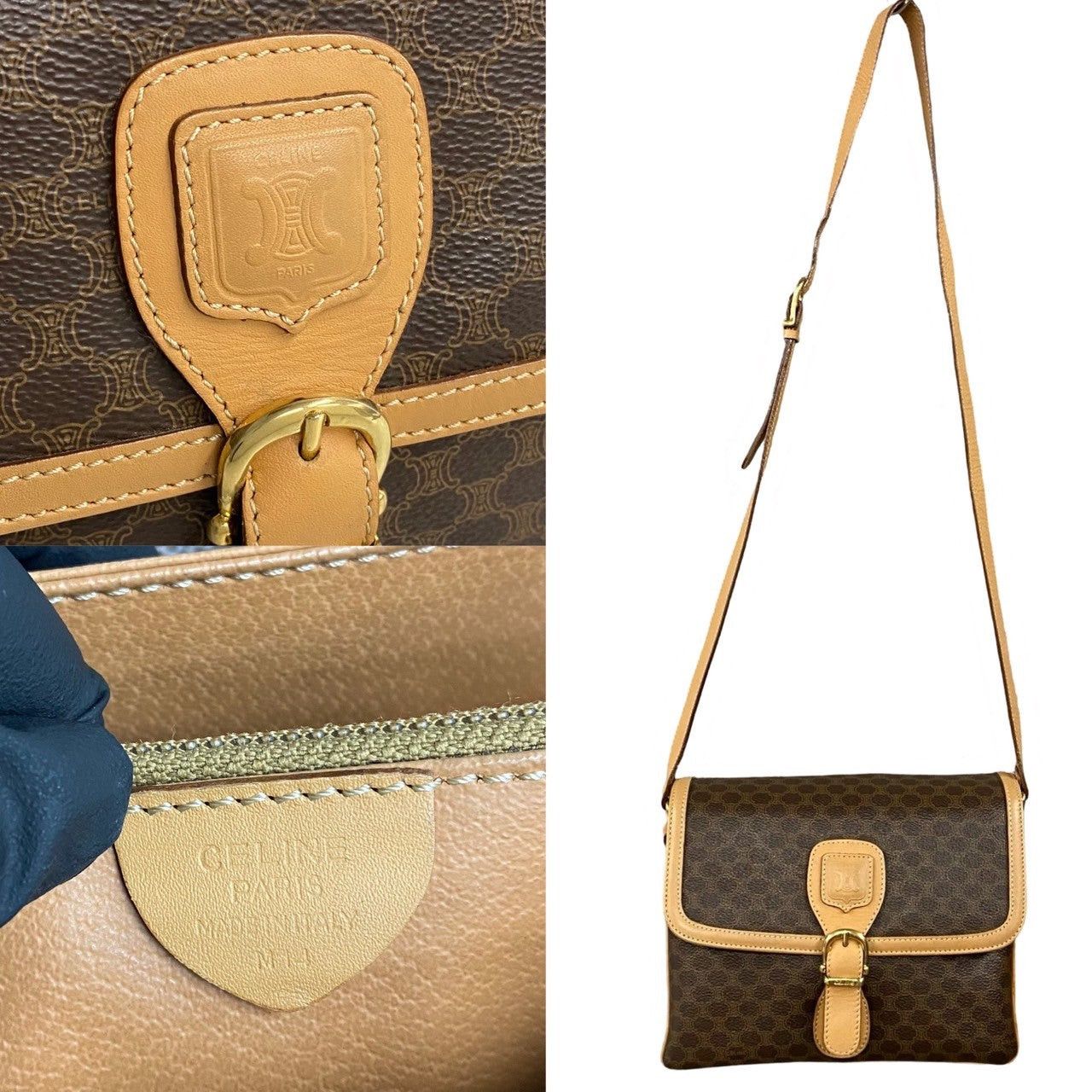 Celine Celine Shoulder Bag Brown Leather Size ONE SIZE - 3 Thumbnail