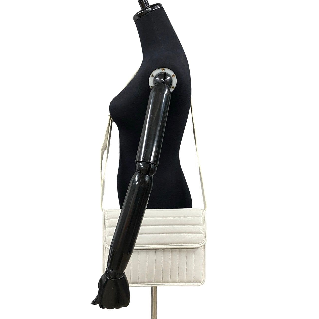 Yves Saint Laurent Yves Saint Laurent Shoulder Bag White Leather Size ONE SIZE - 2 Thumbnail