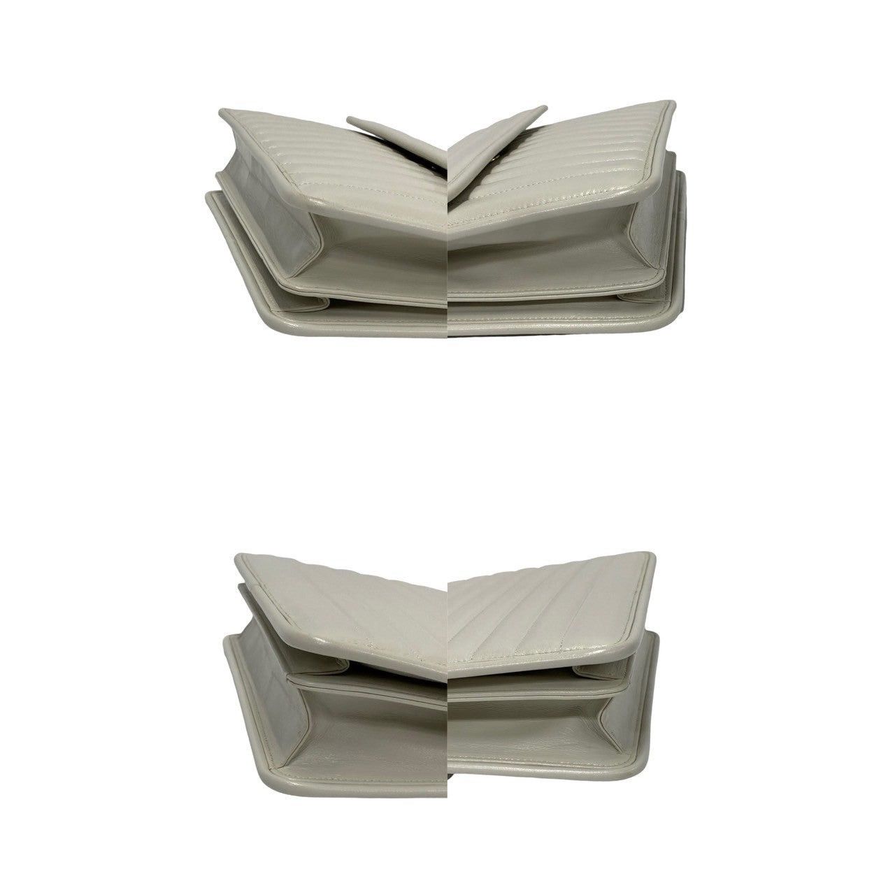Yves Saint Laurent Yves Saint Laurent Shoulder Bag White Leather Size ONE SIZE - 7 Thumbnail