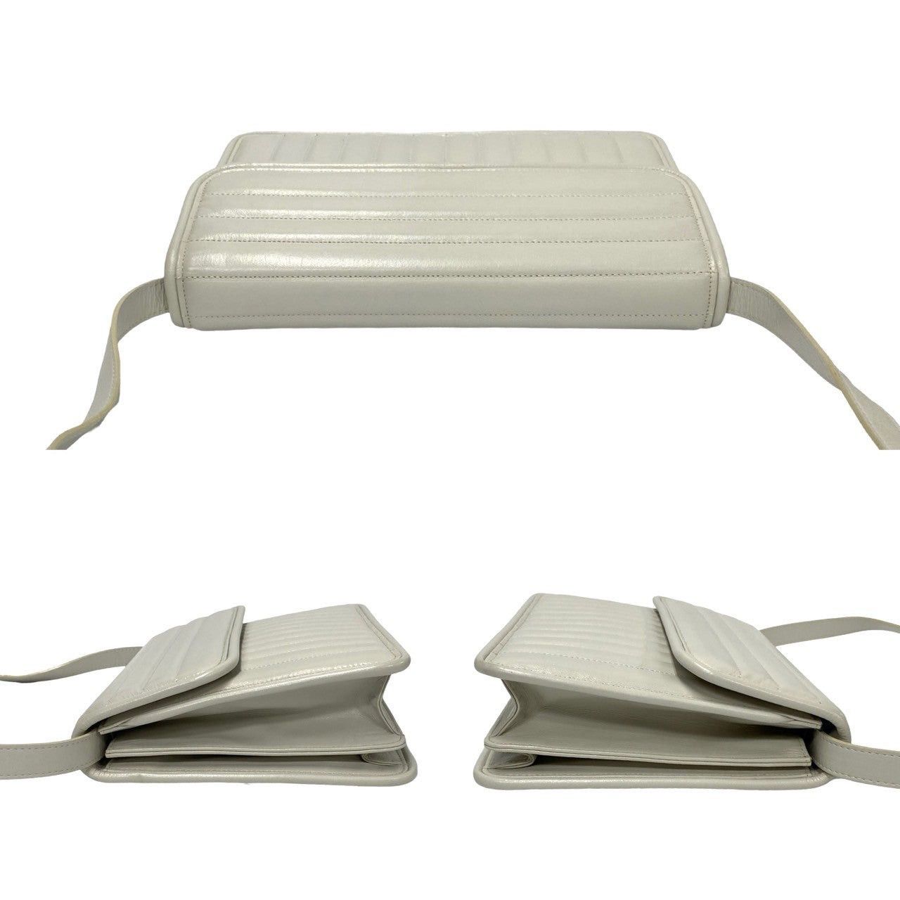 Yves Saint Laurent Yves Saint Laurent Shoulder Bag White Leather Size ONE SIZE - 5 Thumbnail