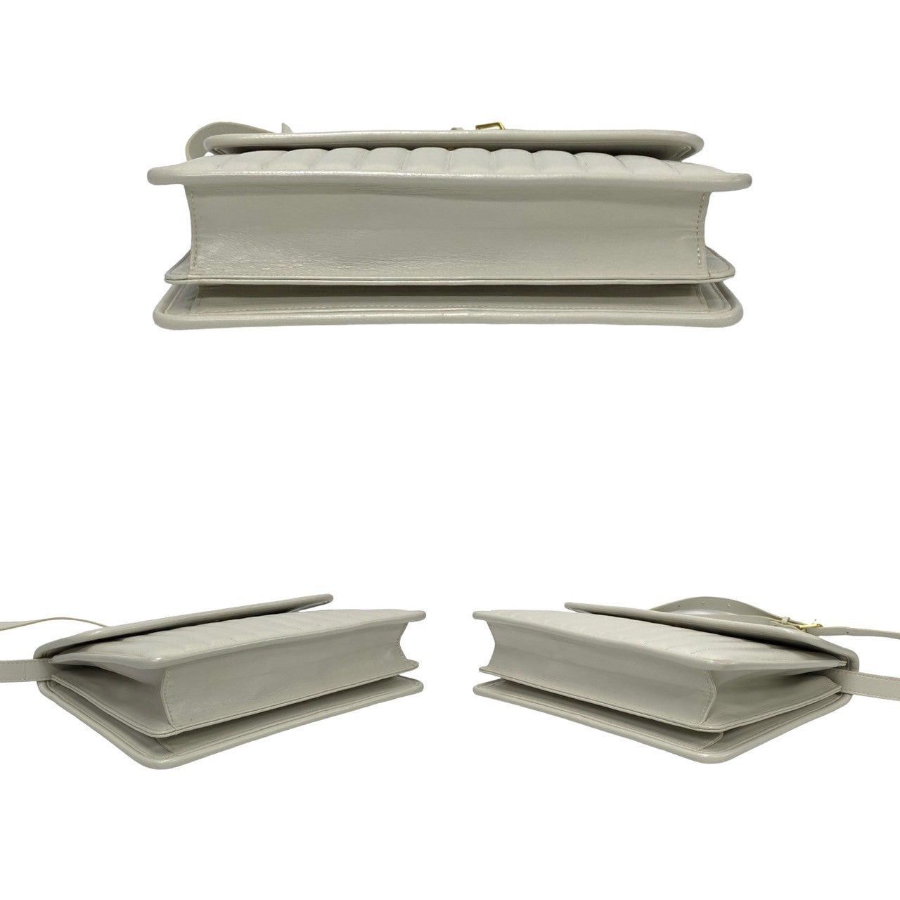 Yves Saint Laurent Yves Saint Laurent Shoulder Bag White Leather Size ONE SIZE - 6 Thumbnail