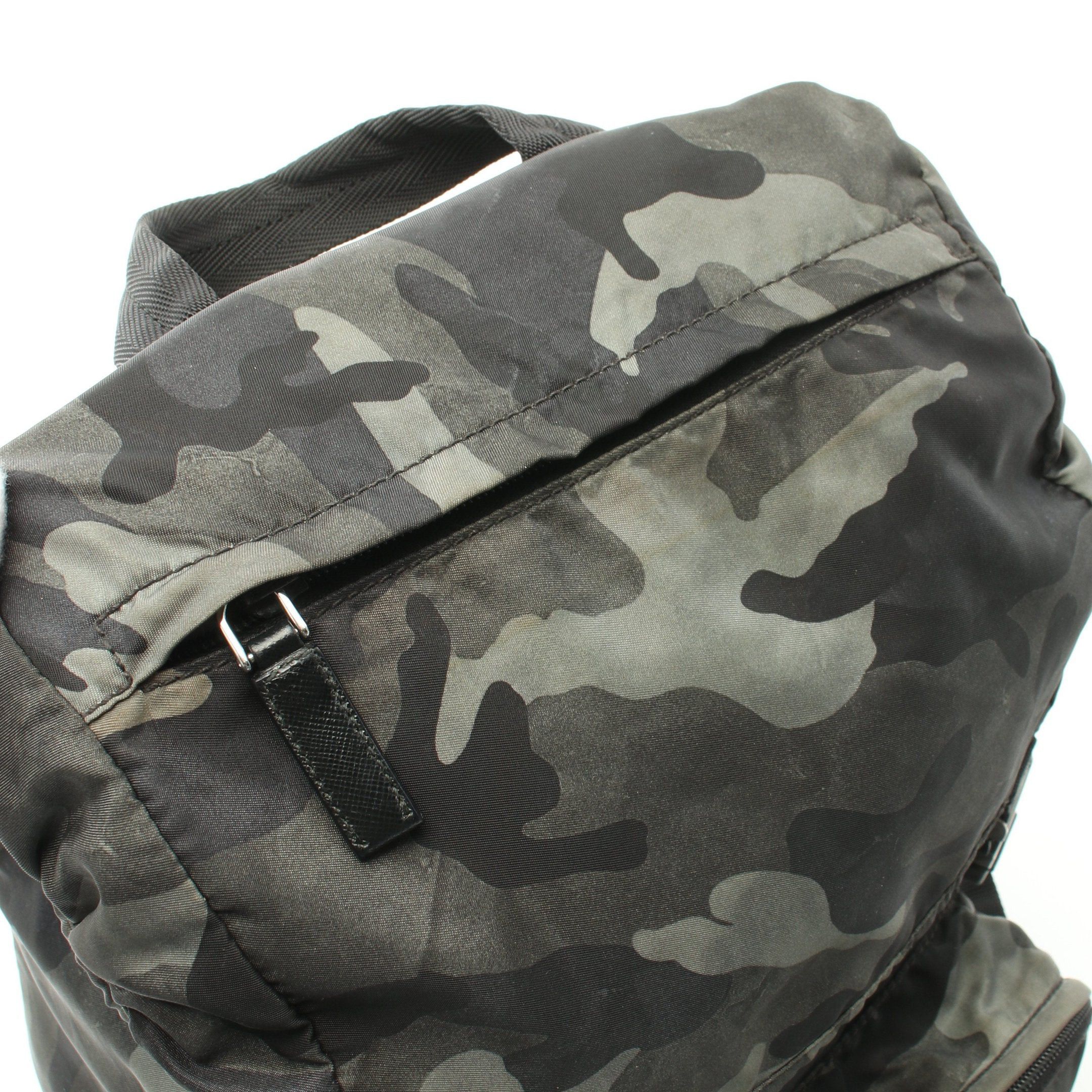 Prada Prada Tessuto Camoufl Backpack Rucksack Camouflage Nylon Gray Green Multicolor Size ONE SIZE - 5 Thumbnail