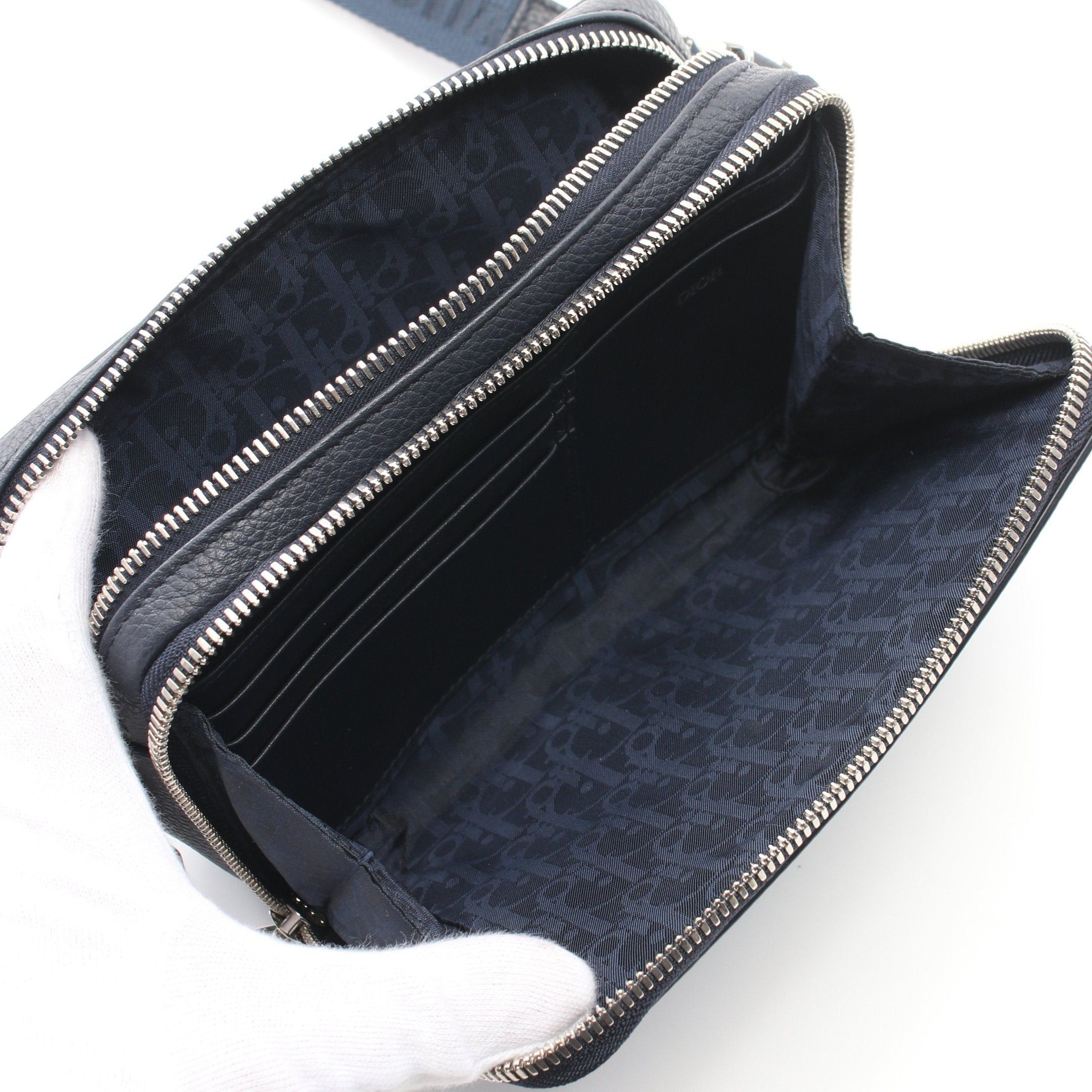 Dior Dior Christian Dior * Nike Air Shoulder Bag Leather Dark Navy Size ONE SIZE - 3 Thumbnail