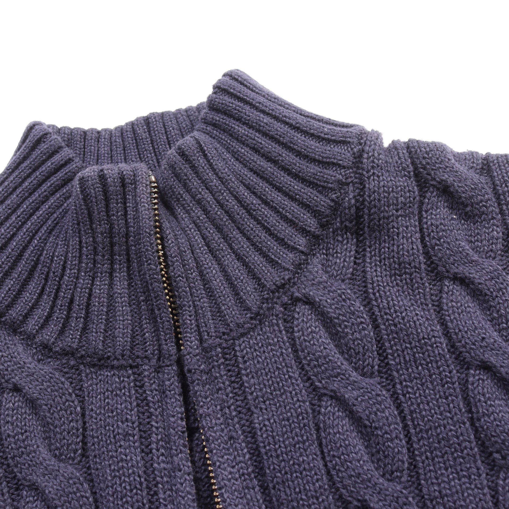 Ralph Lauren Ralph Lauren Half Zip Cable Sweater Knit Cotton Navy Size ONE SIZE - 5 Thumbnail