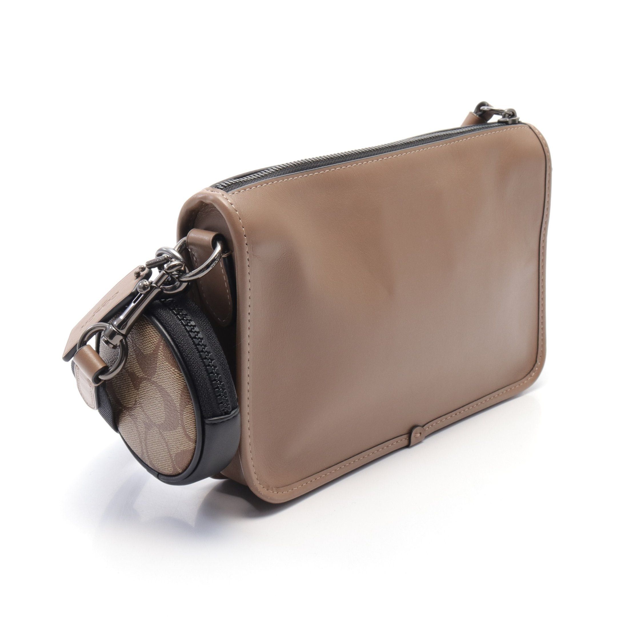 Coach Coach Heritage Convertible Crossbody Shoulder Bag Leather Gray Beige Size ONE SIZE - 2 Thumbnail
