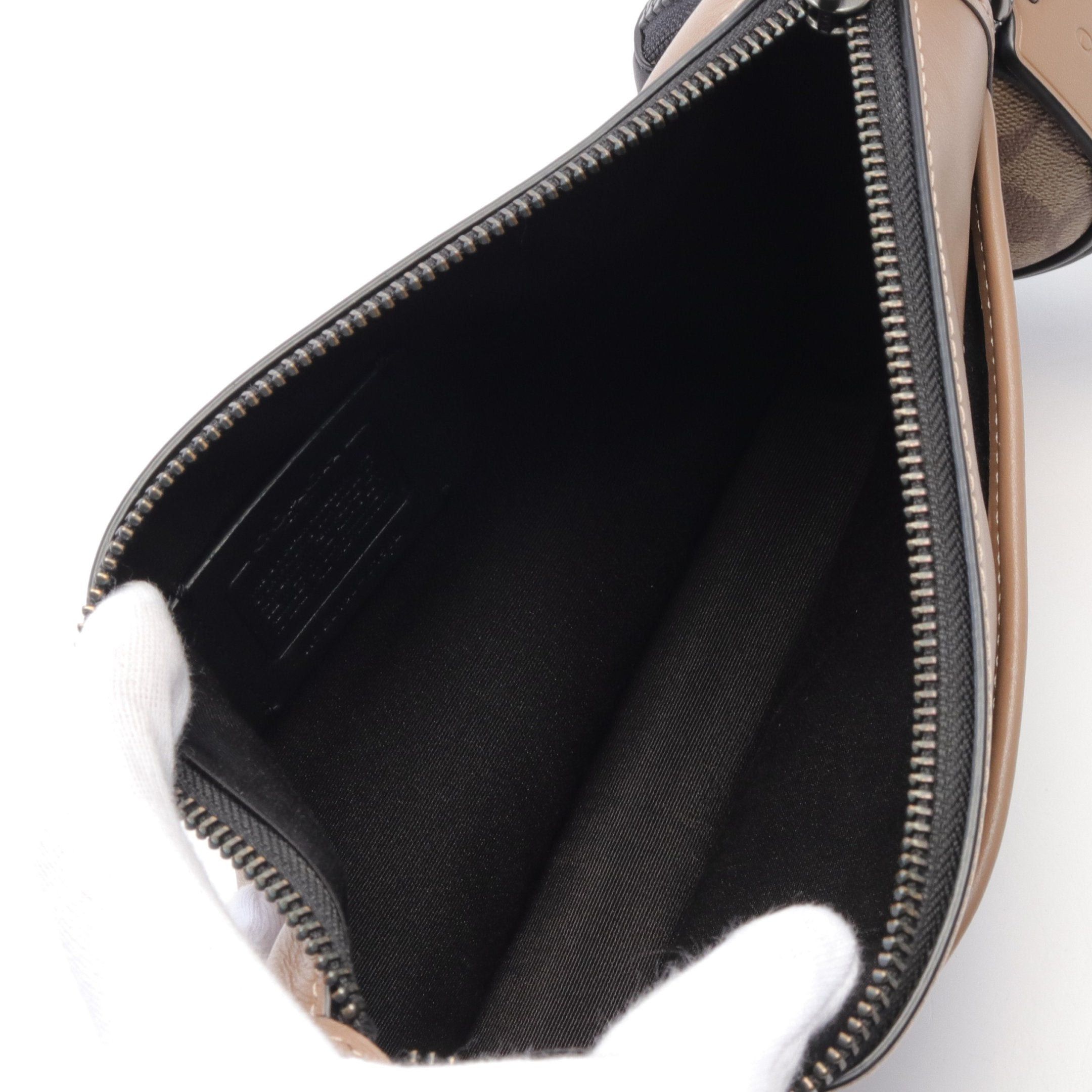 Coach Coach Heritage Convertible Crossbody Shoulder Bag Leather Gray Beige Size ONE SIZE - 3 Thumbnail