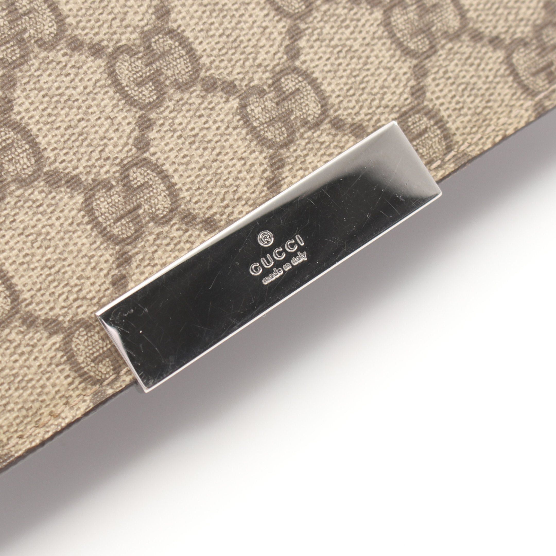 Gucci Gucci Diamante Gg Supreme Handbag Leather Beige Dark Brown Size ONE SIZE - 9 Thumbnail