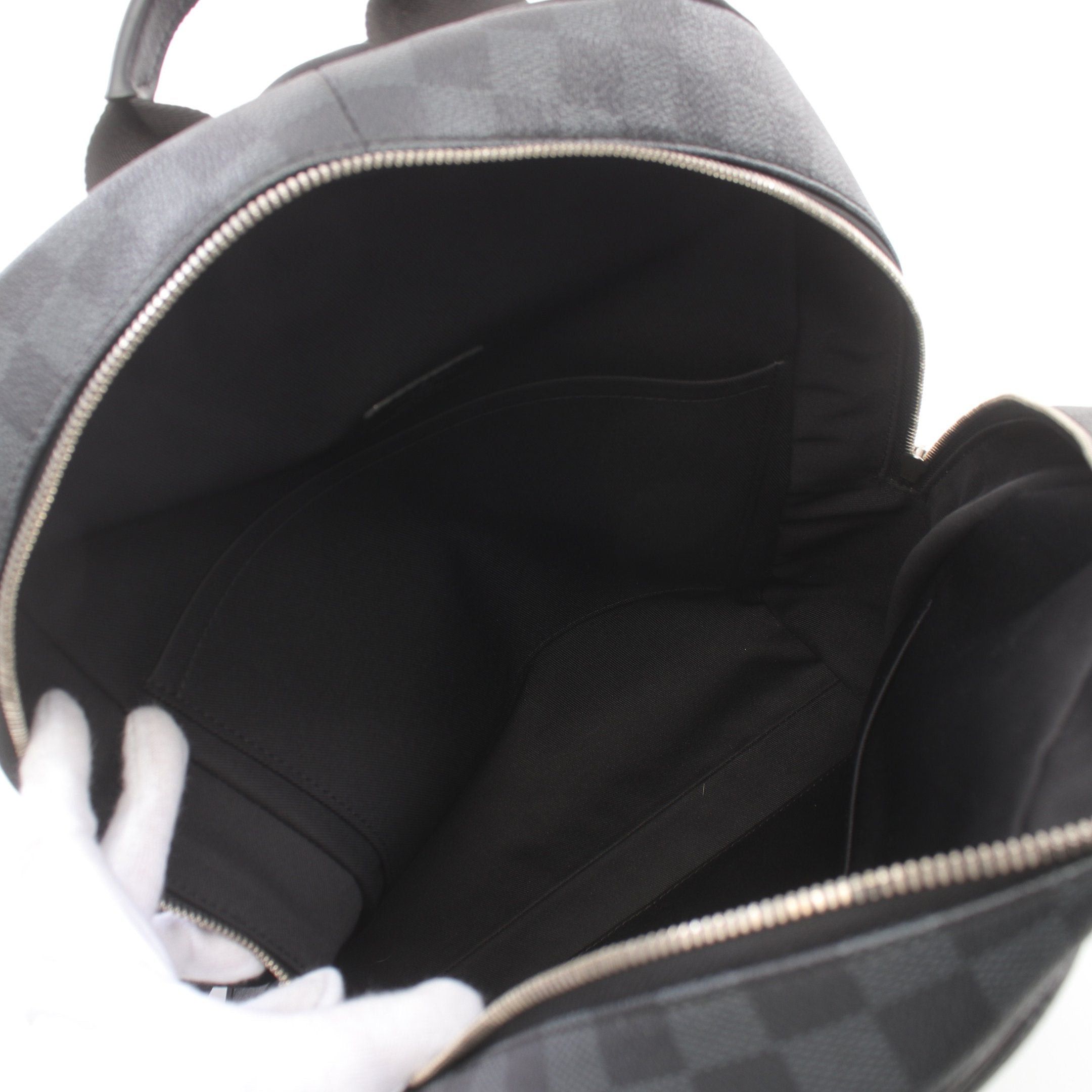 Louis Vuitton Louis Vuitton Canvas Damier Graphite Backpack Rucksack Leather Black Gray Size ONE SIZE - 3 Thumbnail