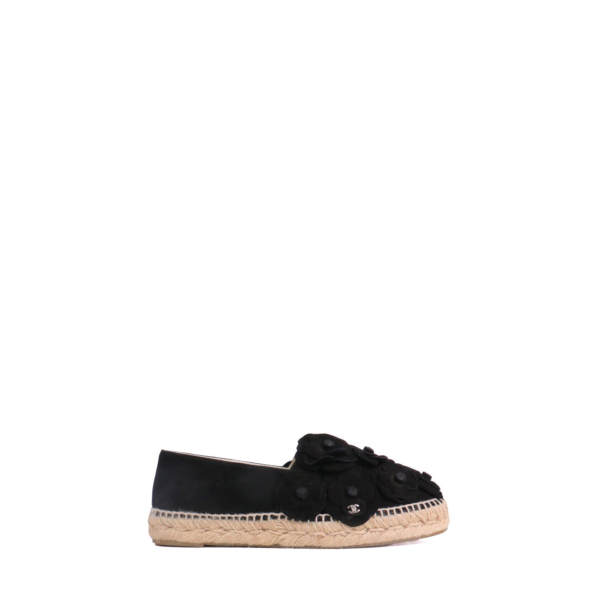 Chanel CHANEL - Chanel Camélia espadrilles in black suede (T38) Size US 7 / IT 37 - 2 Thumbnail