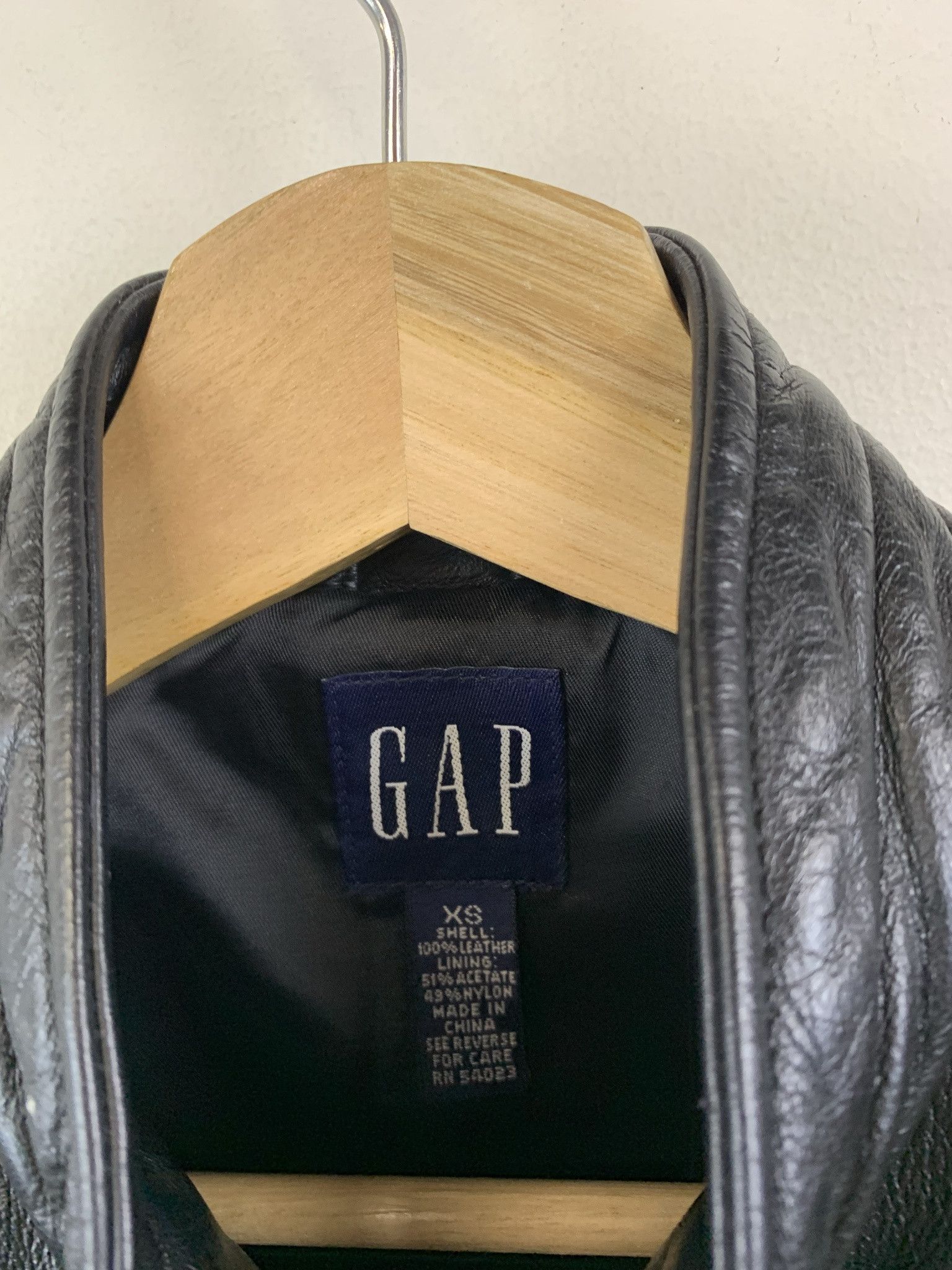 Vintage Vintage 90s Gaap Leather Padded Zip Vest Size XS Size US XS / EU 42 / 0 - 2 Thumbnail
