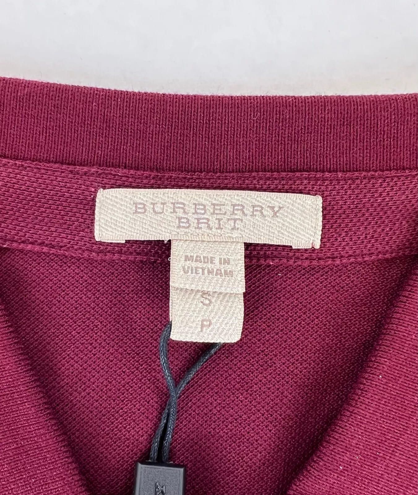 Burberry Men's Deep Claret Cotton Embroidered Logo Polo Shirt S Size US S / EU 44-46 / 1 - 3 Thumbnail