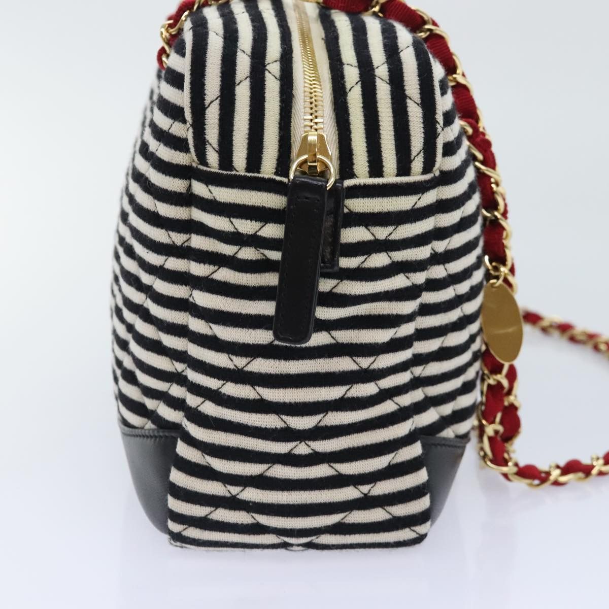 Chanel Matelassé Black Cotton Shoulder Bag (Pre-Owned) Size ONE SIZE - 3 Thumbnail