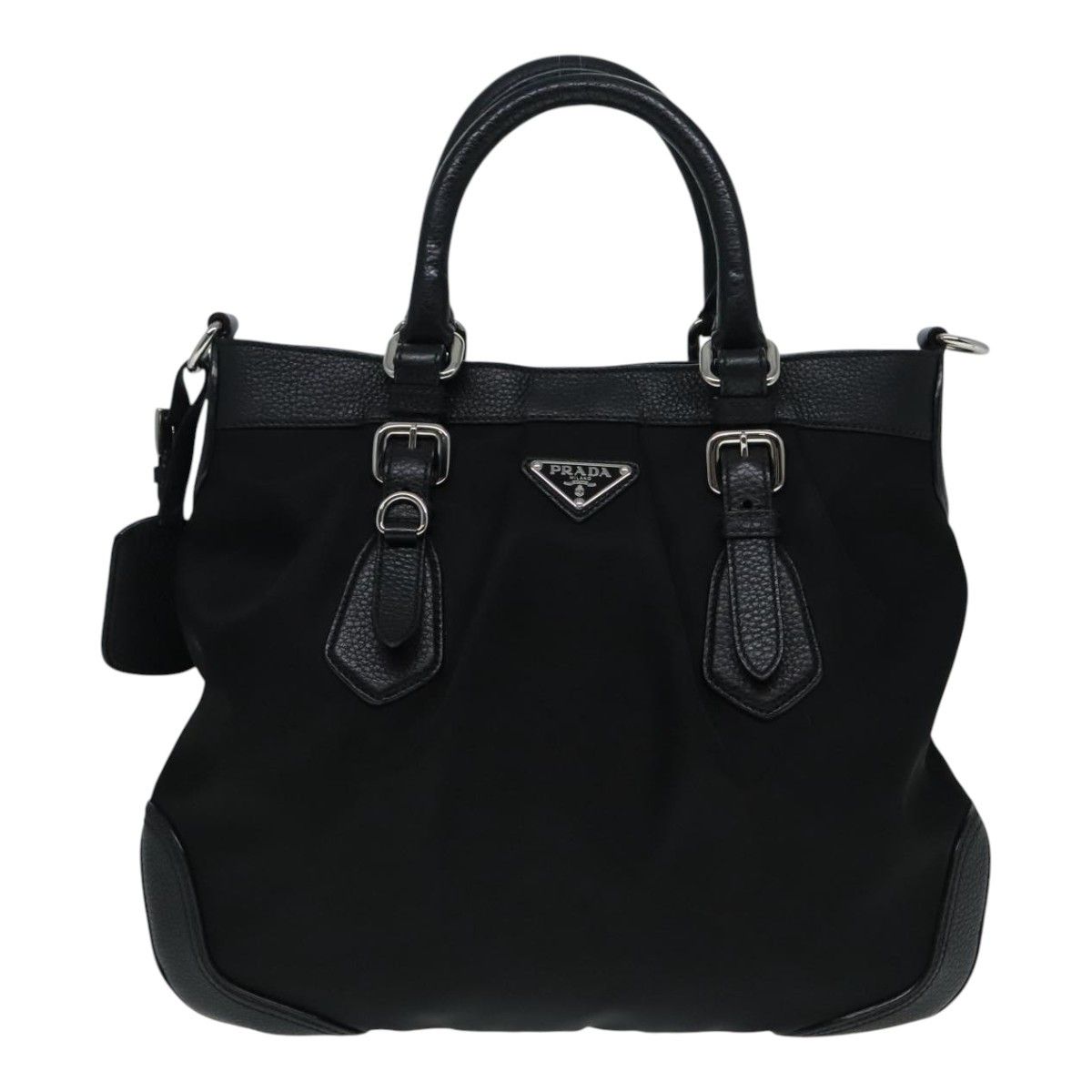 Prada Black Synthetic Handbag (Pre-Owned) Size ONE SIZE - 2 Thumbnail