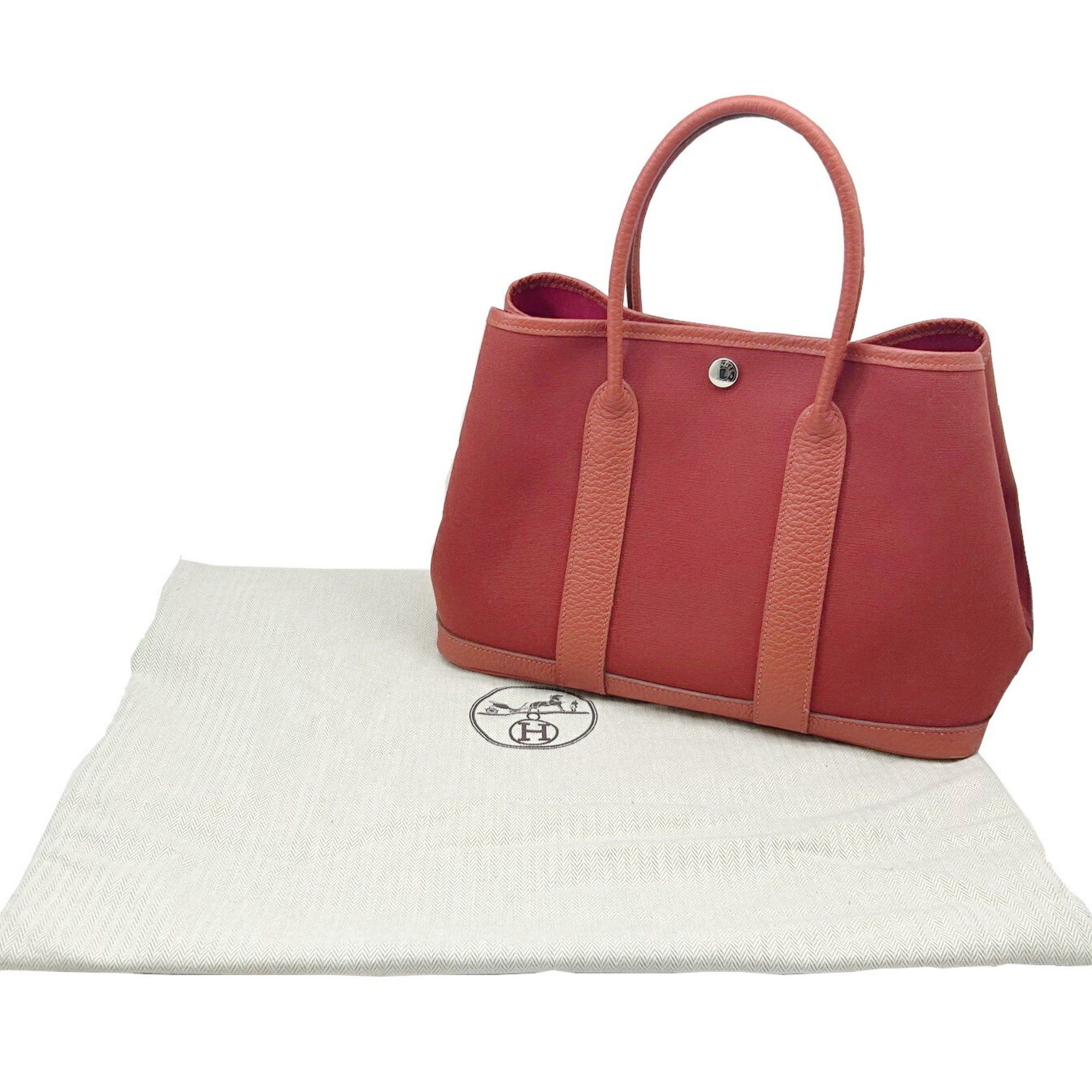Hermes HERMES Garden TPM Toile Canvas Rouge Venetian Duchess Rose Extreme Z Stamp 2021 Tote Bag for Women and Men Size ONE SIZE - 13 Thumbnail
