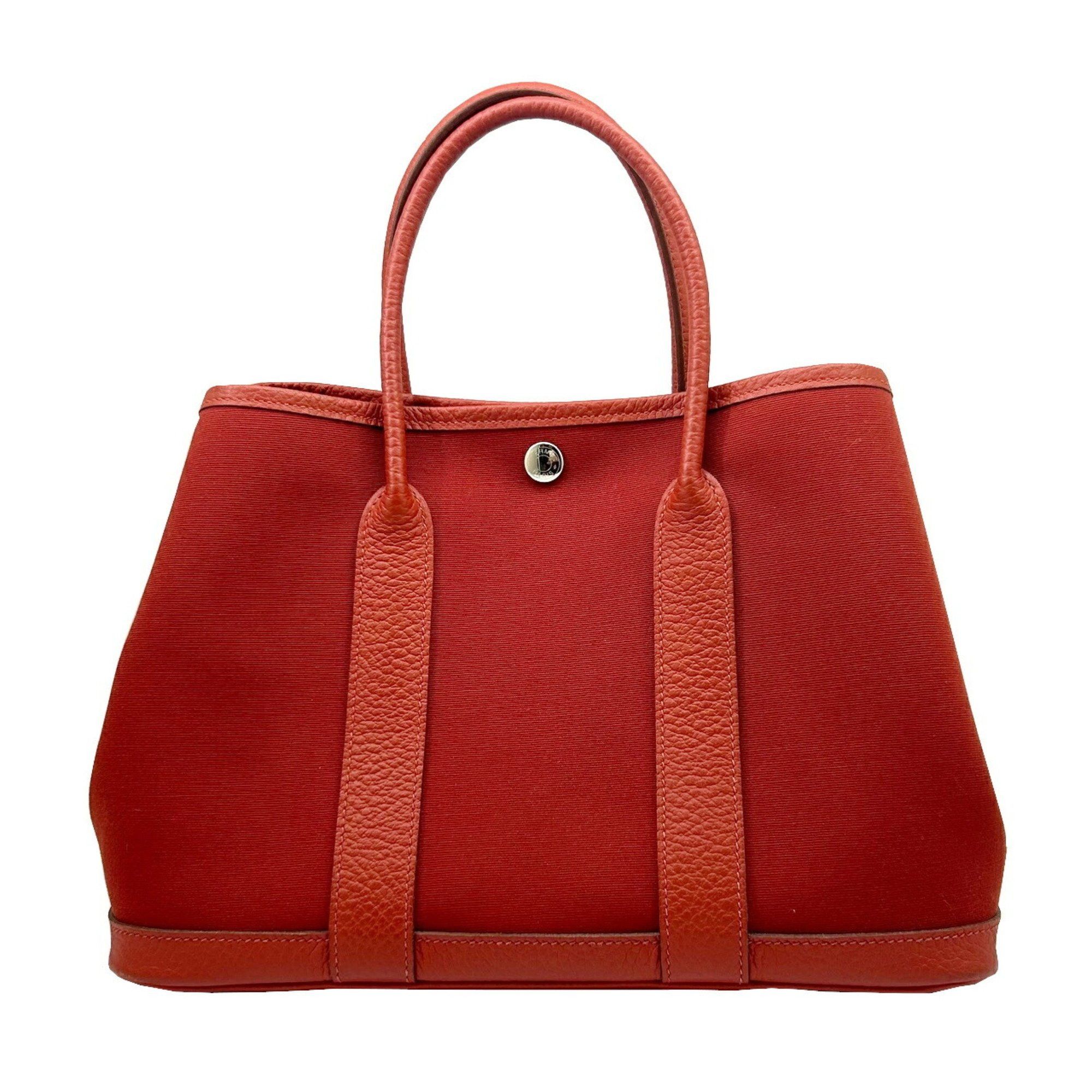 Hermes HERMES Garden TPM Toile Canvas Rouge Venetian Duchess Rose Extreme Z Stamp 2021 Tote Bag for Women and Men Size ONE SIZE - 2 Thumbnail