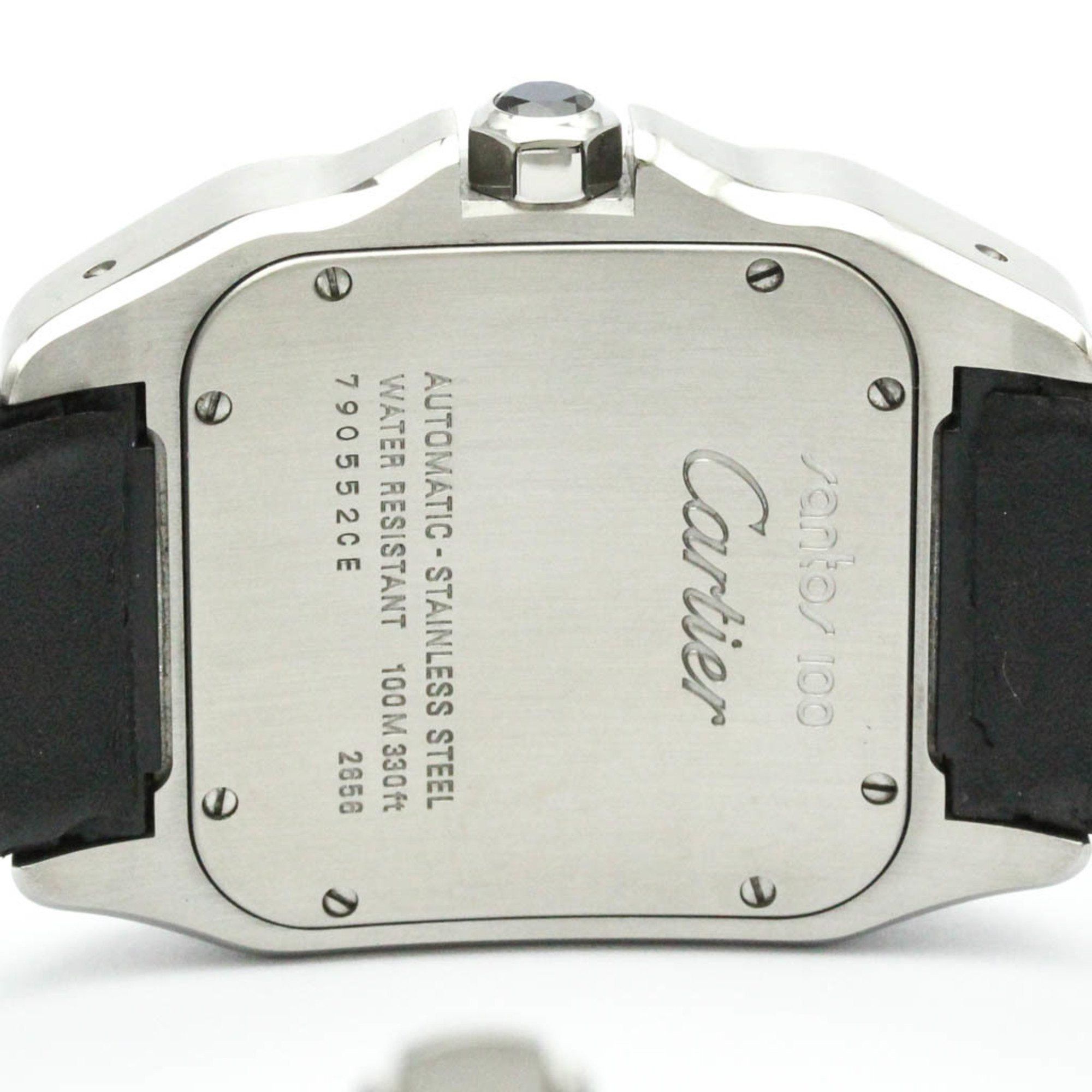 Cartier CARTIER Santos 100 LM Stainless Steel Leather Automatic Watch W20073X8 BF577461 Size ONE SIZE - 6 Thumbnail