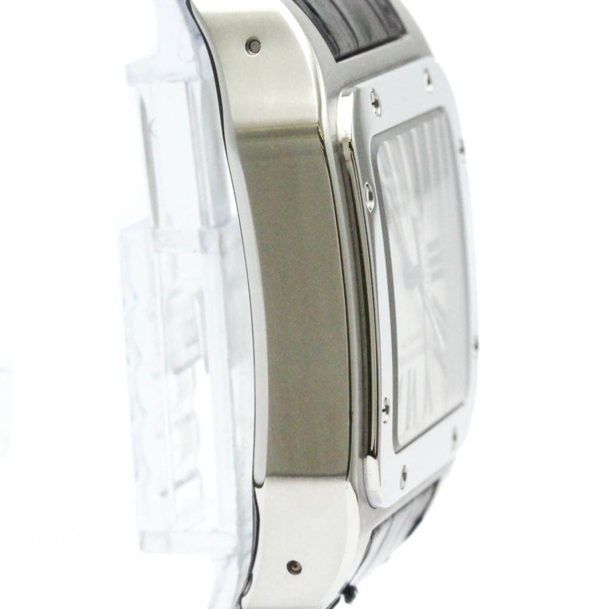 Cartier CARTIER Santos 100 LM Stainless Steel Leather Automatic Watch W20073X8 BF577461 Size ONE SIZE - 8 Thumbnail