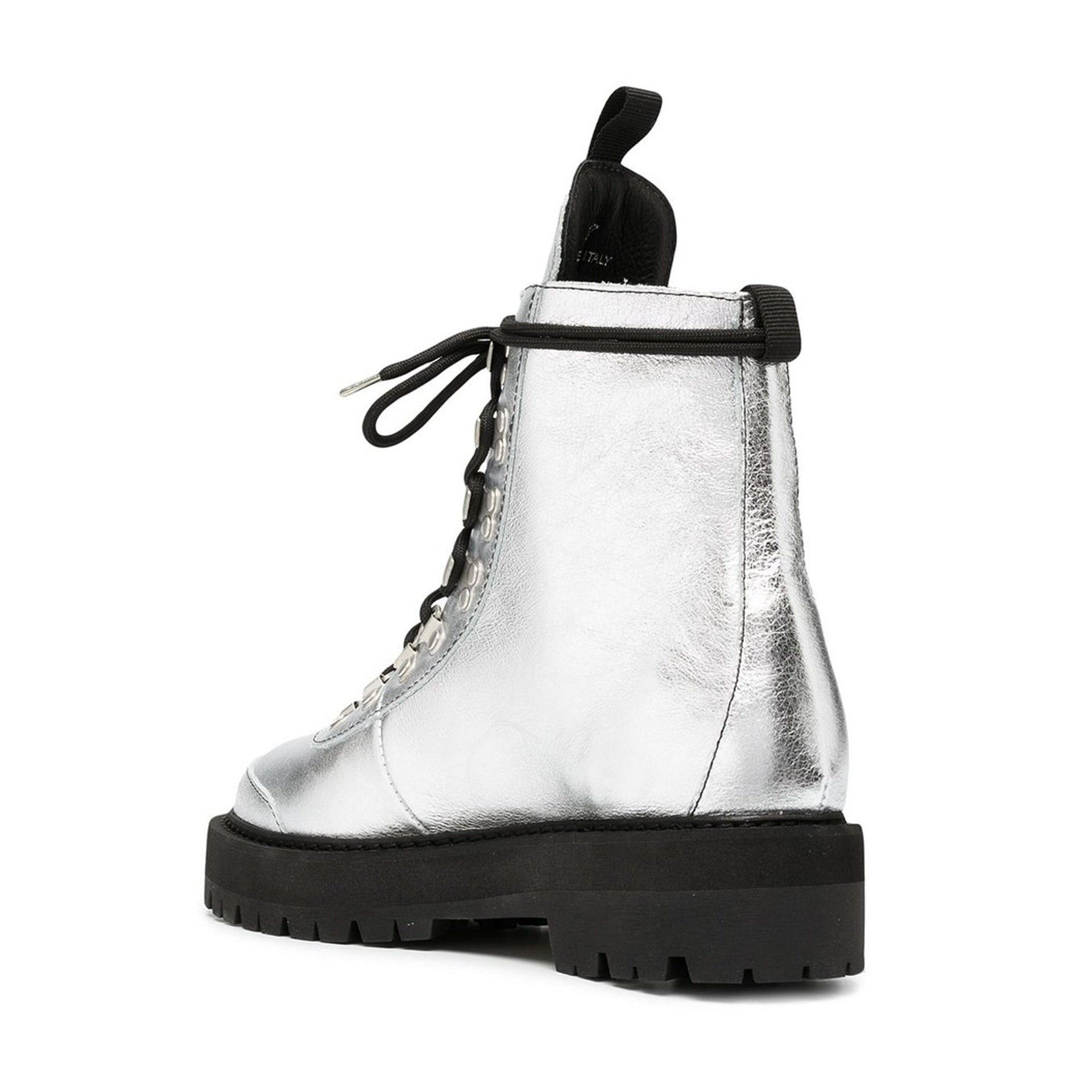 Off-White Off-White Metallic Finish Ankle Boots Size US 8 / IT 38 - 3 Thumbnail