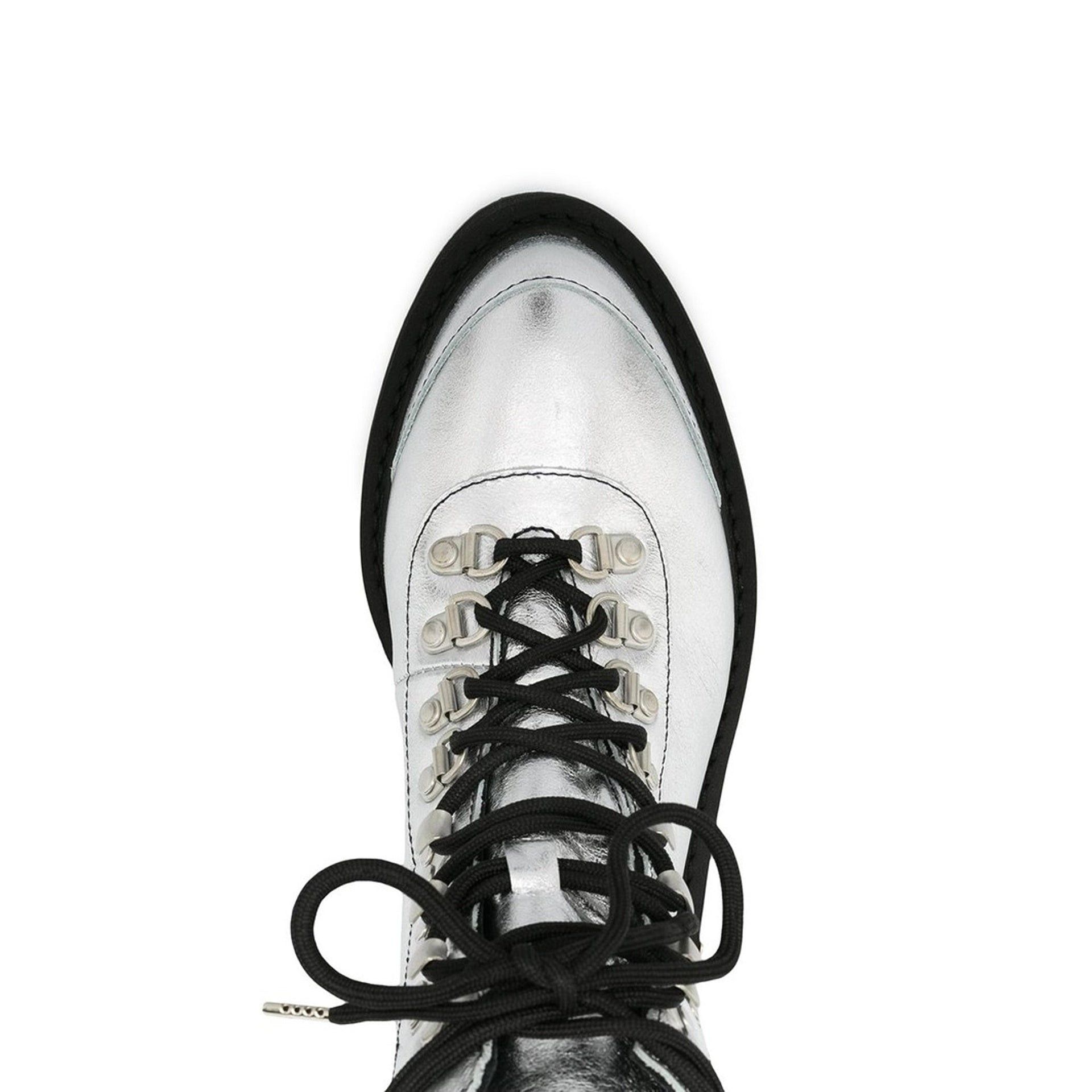 Off-White Off-White Metallic Finish Ankle Boots Size US 8 / IT 38 - 4 Thumbnail