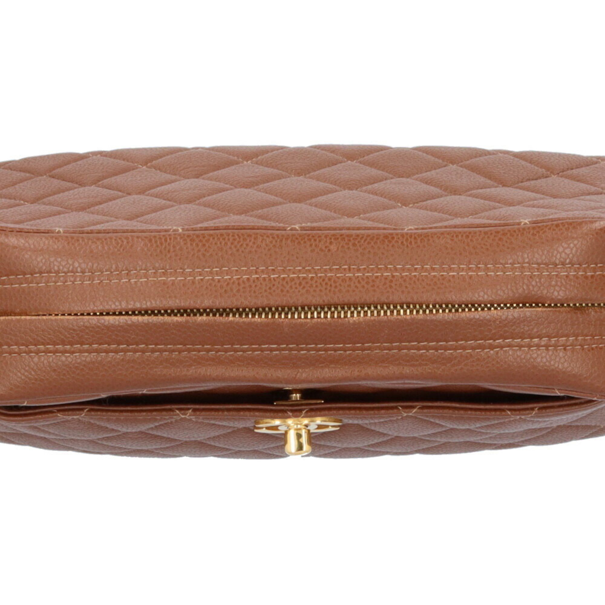 Chanel Chanel Matelasse Shoulder Bag Leather Brown Women's CHANEL Chain Size ONE SIZE - 7 Thumbnail